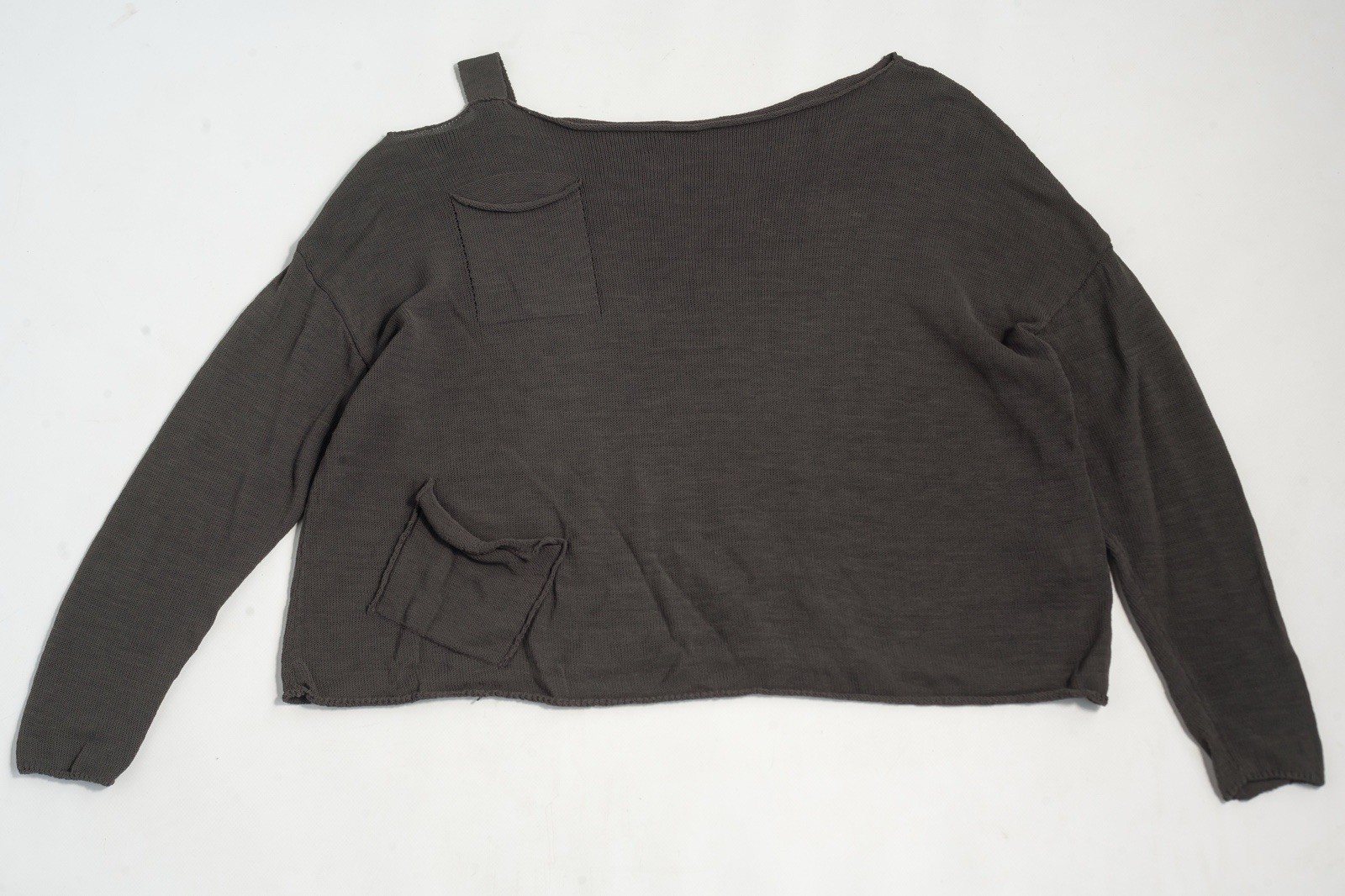 Sarah Pacini Linen Nylon Knit Oversize Shirt
