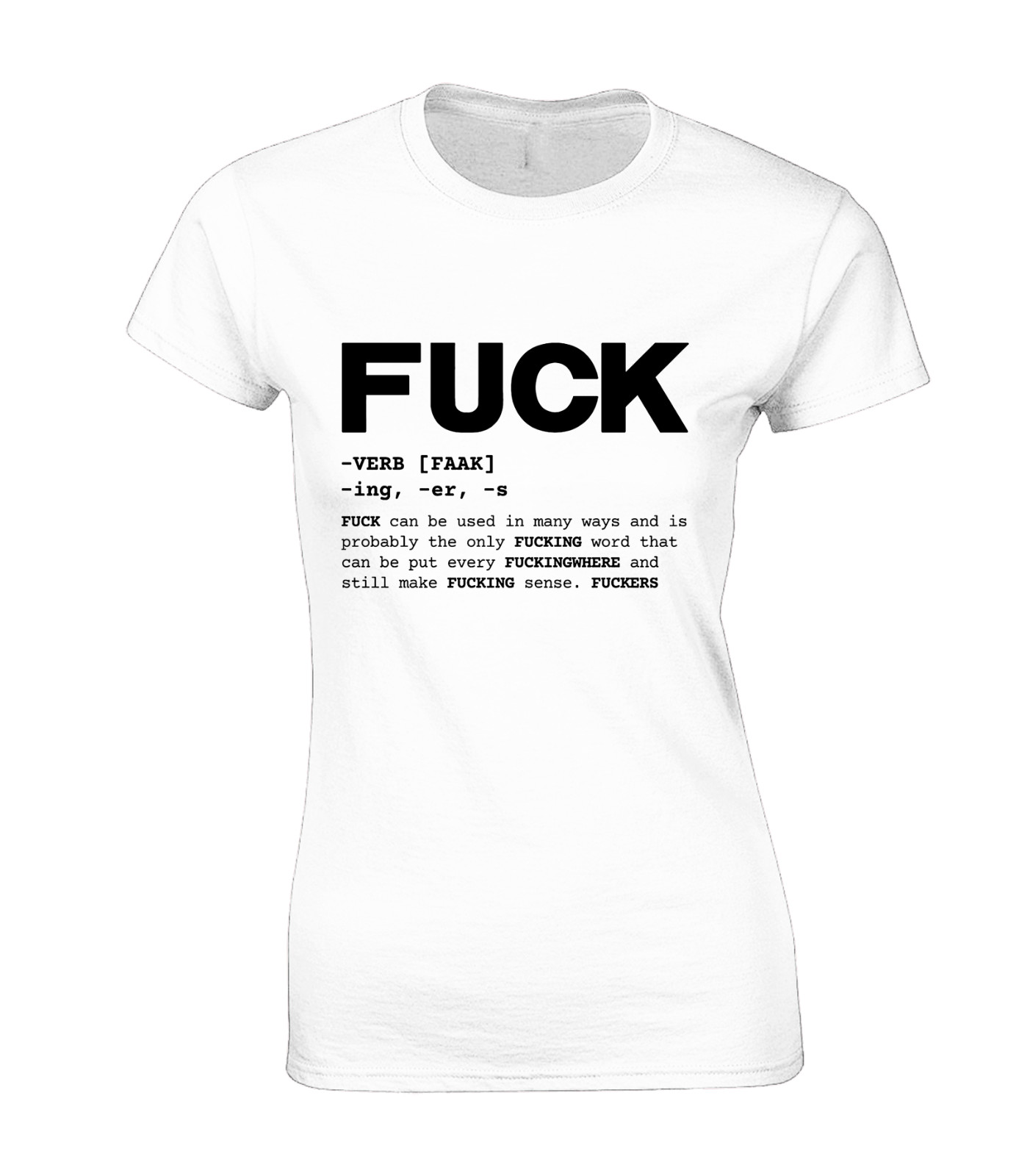 FU*K DEFINITION LADIES T SHIRT FUNNY RUDE DESIGN TOP JOKE GIFT IDEA FUN PRESENT