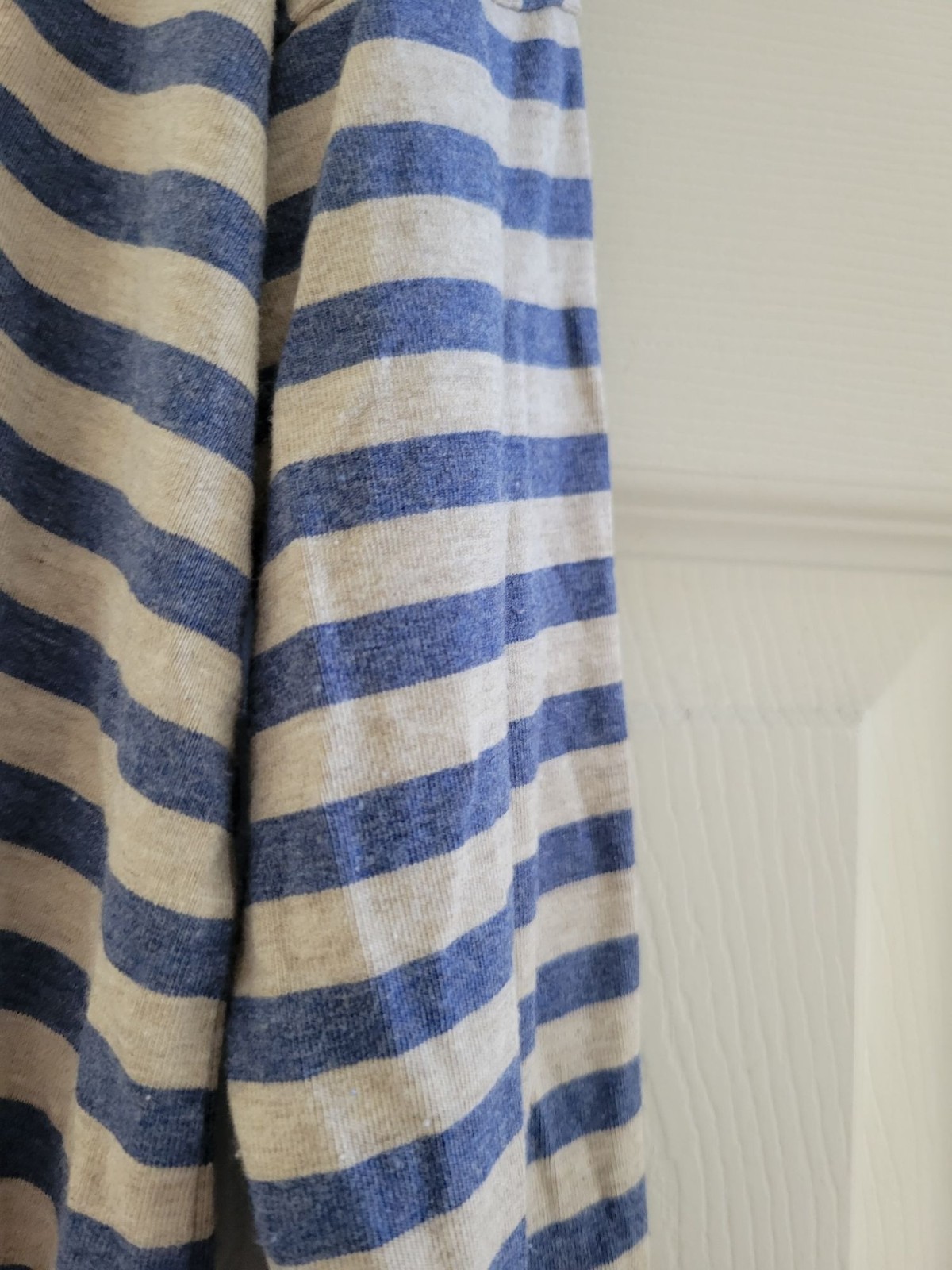 Hatch Blue Gray Striped Maternity top size Small Pregnancy Coastal Nautical