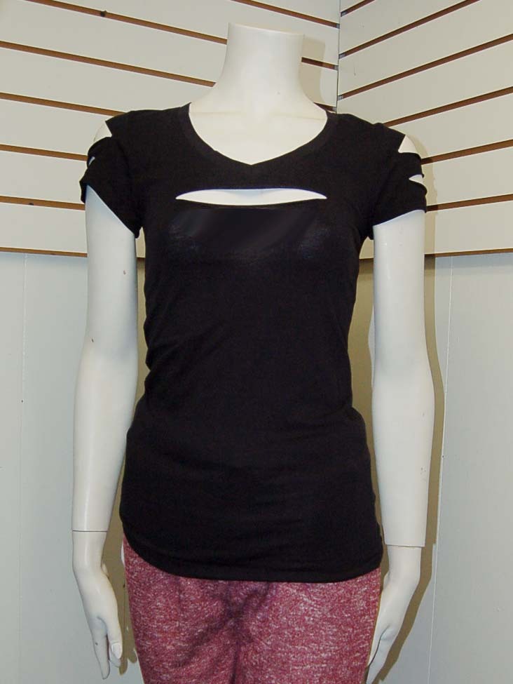 So Cute Plus Size Cut Out Ripped Arm,Front & Back Shirt Stretch Choose 1XL2XL3XL