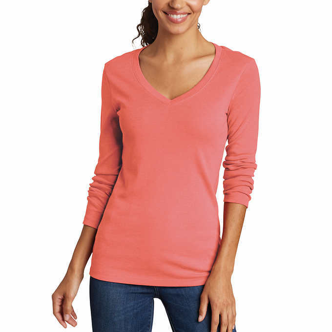 Eddie Bauer Ladies Long Sleeve Tee, 2-pack size select color