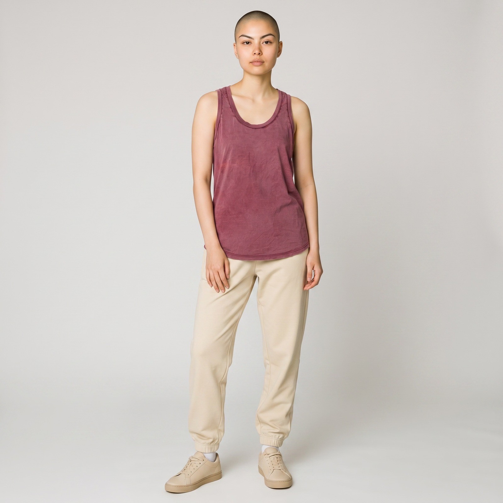 AG Adriano Goldschmied Womens S Rosewood Acid Wash Scoop Neck Tank Top