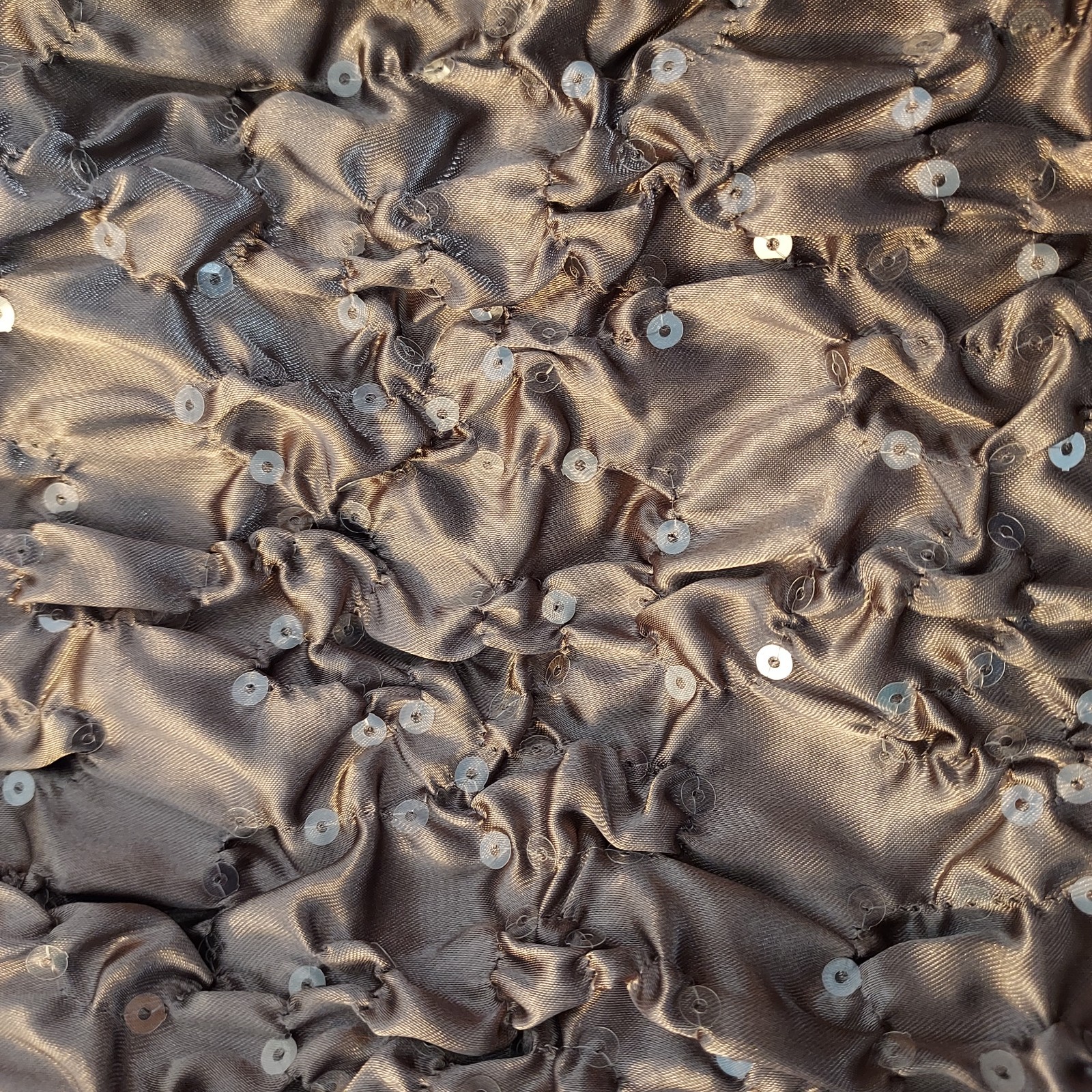 Cachet Evening Wear Top Sequin Faux Wrap Party Formal Women Size Small Brown