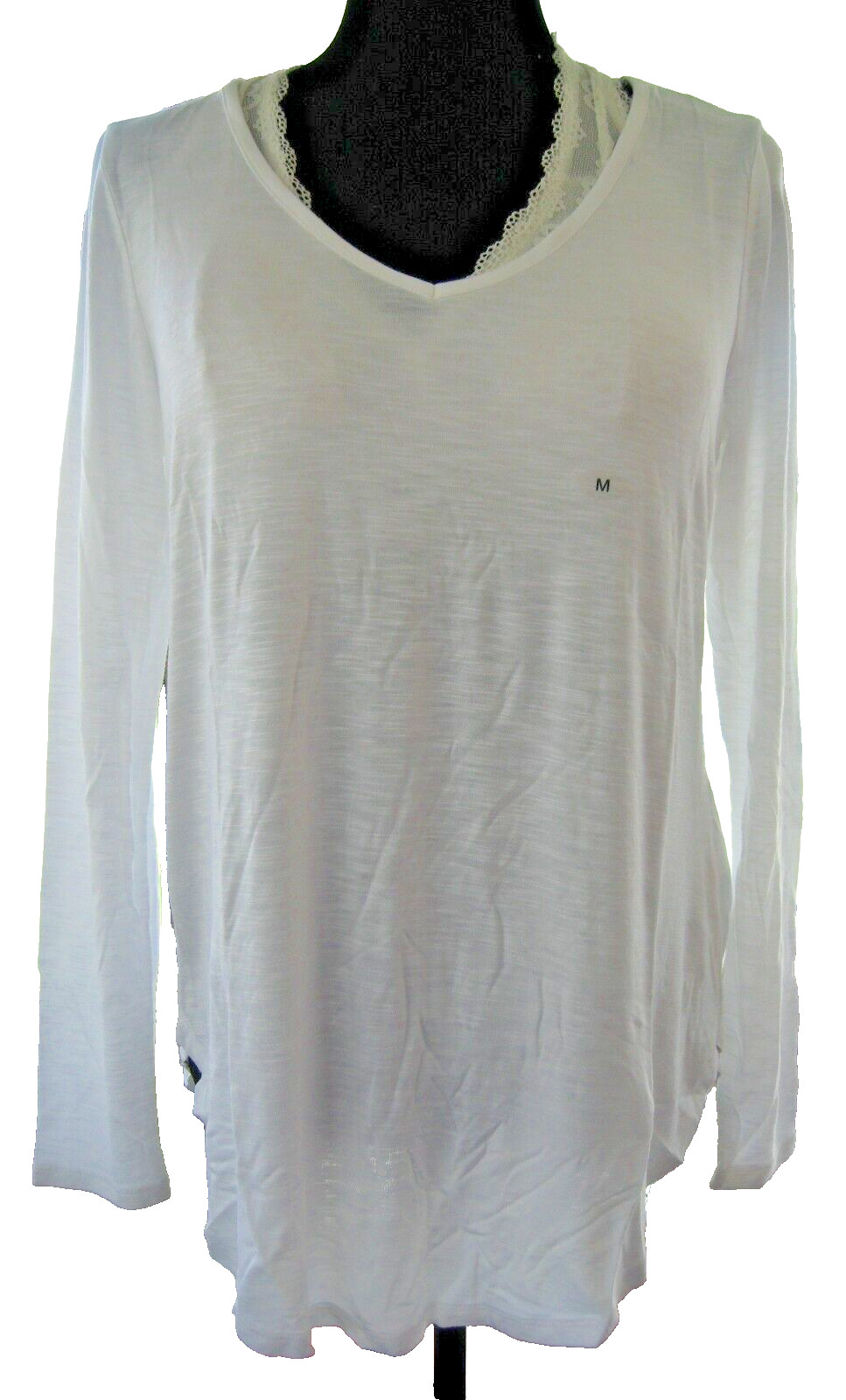 Maurices~New With Tags~White 24/7 Flawless Solid Long Sleeve Tunic Tee~Medium