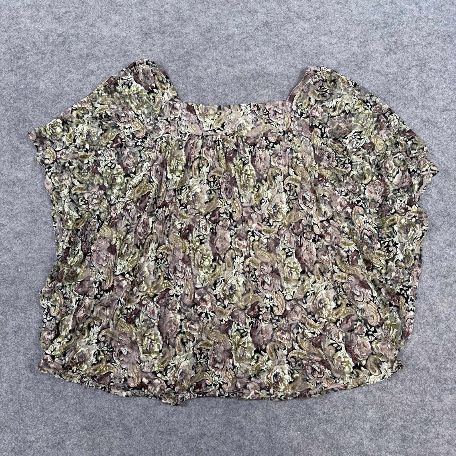 Dressbarn Casual Paisley Top Pullover Blouse Fits Women’s Size 14/16 Multicolors