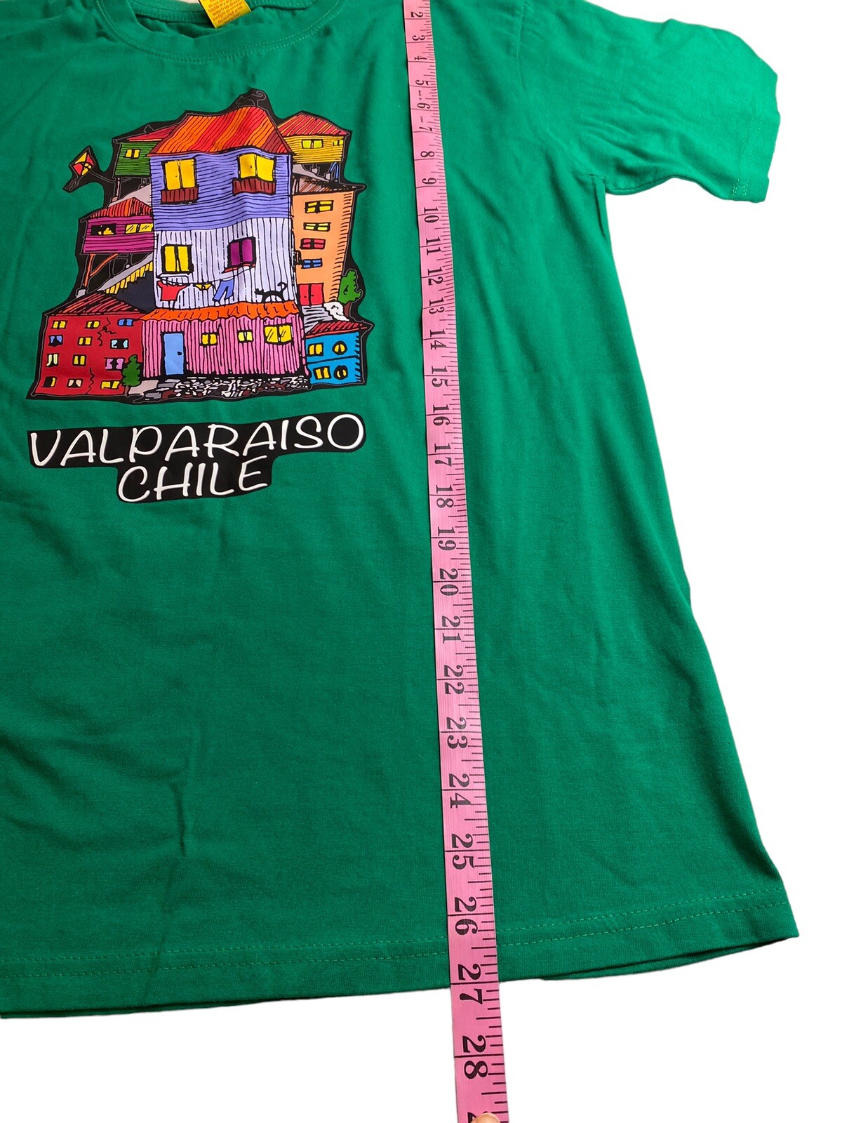 Sumey Woman’s Short Sleeve T Shirt Logo Valparaiso chile Colorful Sz M