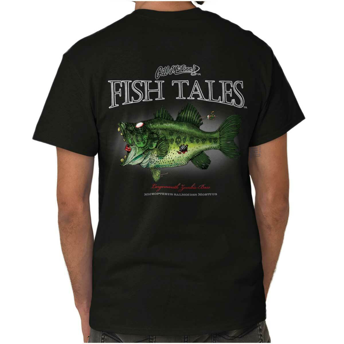 Gill McFinns Funny Outdoor Nature Fisherman Crewneck T Shirt Tee Men or Women