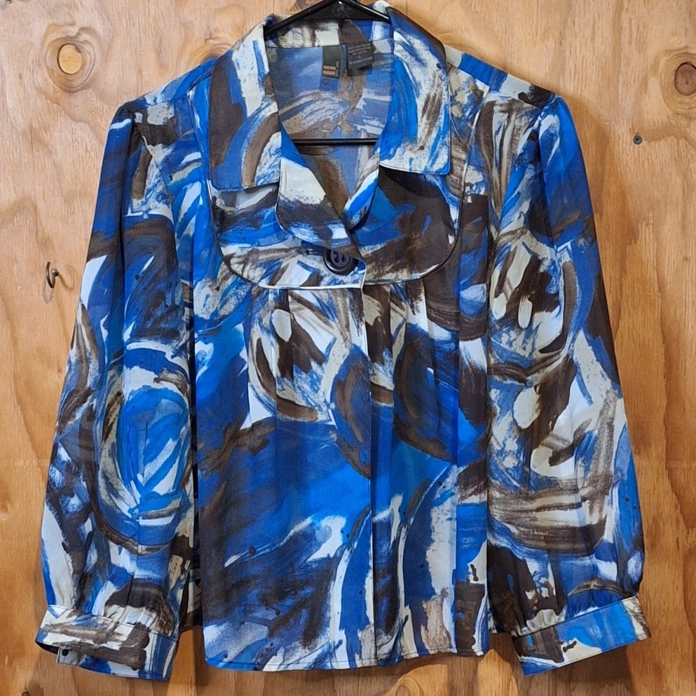 Sere Nade New York Shirt Women’s Large Abstract Lightweight Office Professional
