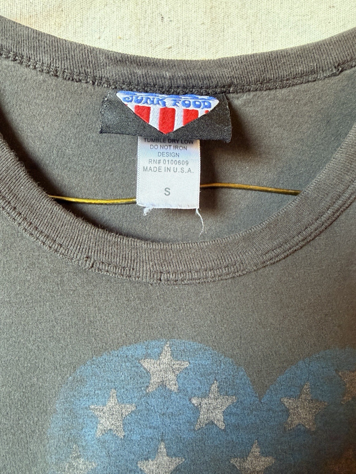 VTG Junk Food Brand T-shirt Diet Coke Heart Stars Stripes Women S USA Made READ