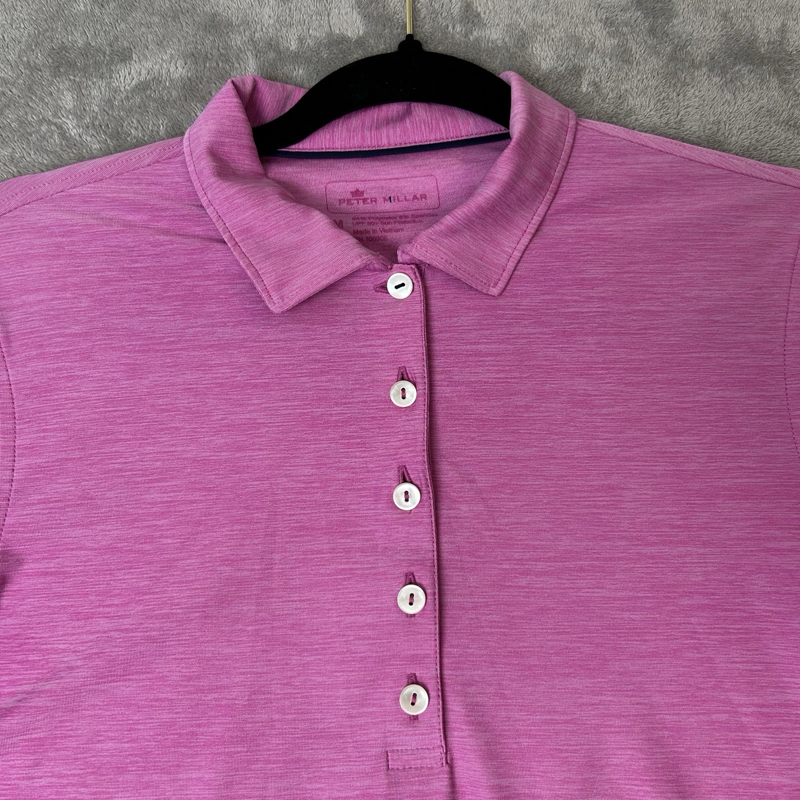 Peter Millar Shirt Womens Golf Polo Shirt Short Sleeves Pink UPF 50+ Size Medium