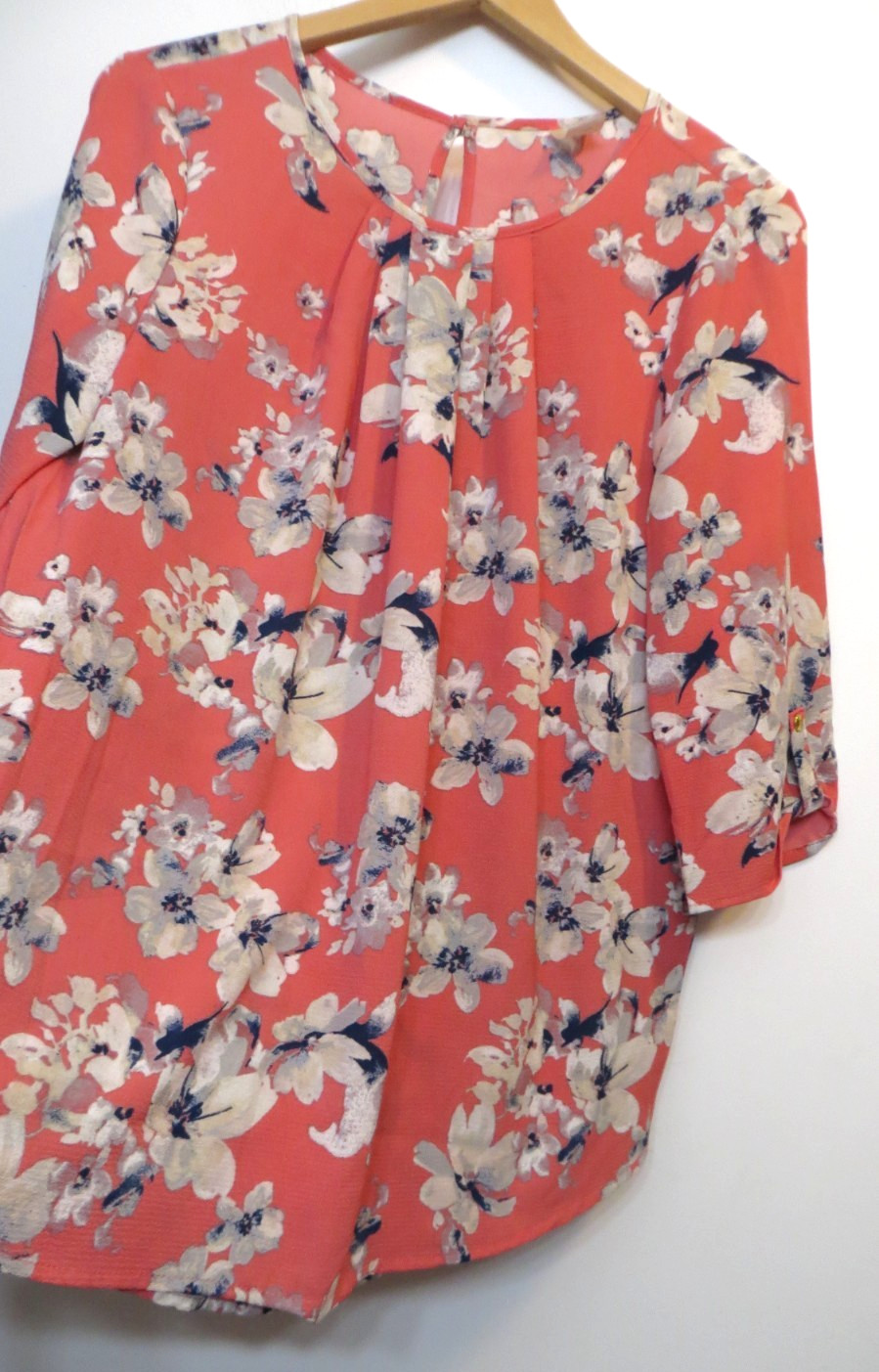 Brenda’s USA Shirt Womens XL Colorful Floral Cottagecore Relaxed Flowers Boho