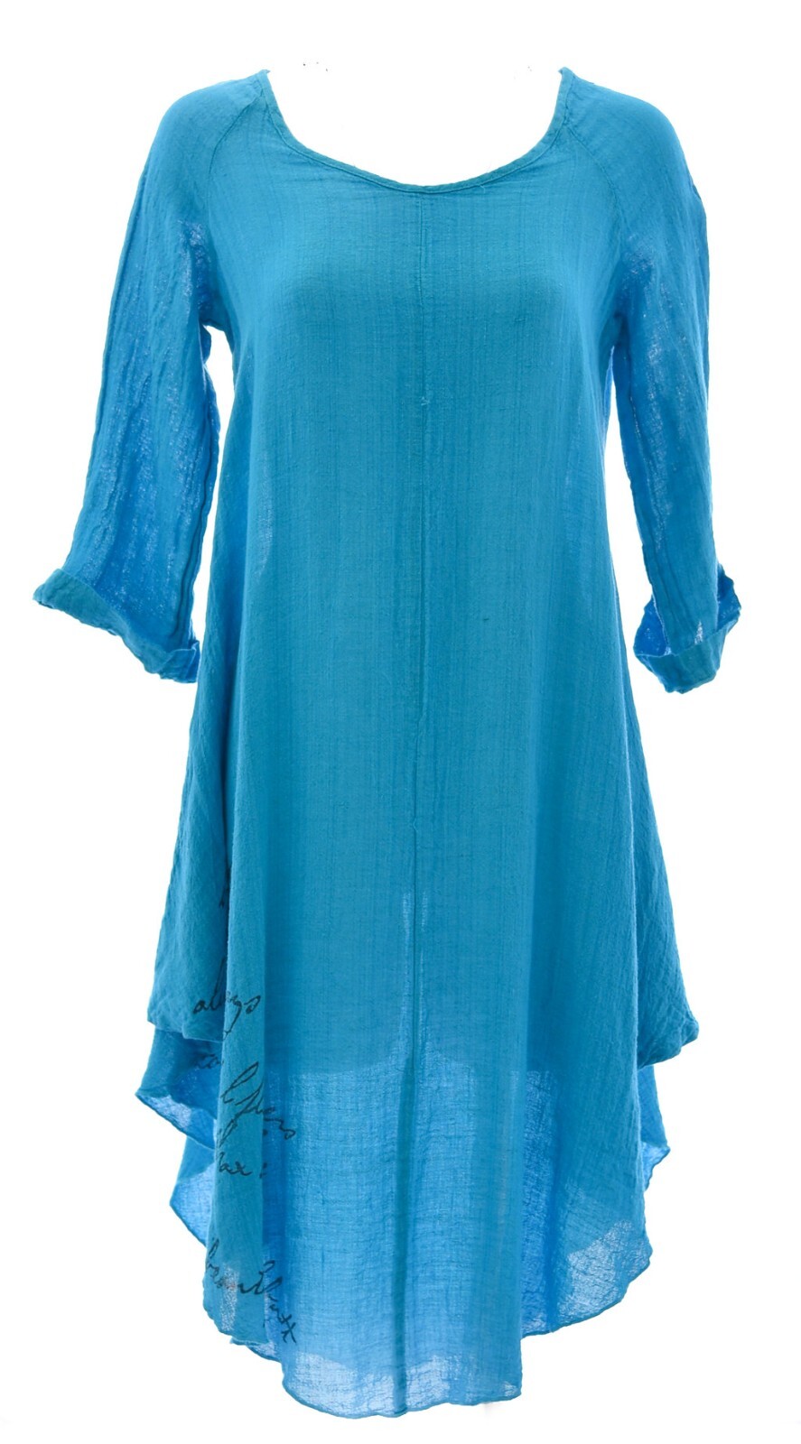 LUUKAA Linen Gauze A5010 Lagenlook BUTTERFLY TUNIC TOP (sizes S – 3XL) 3 COLORS