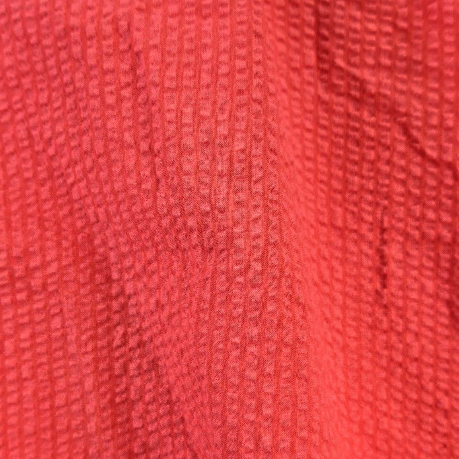Lilly Pulitzer NWT Red Seersucker Puff Sleeve Cover Up Tunic Dress Size M