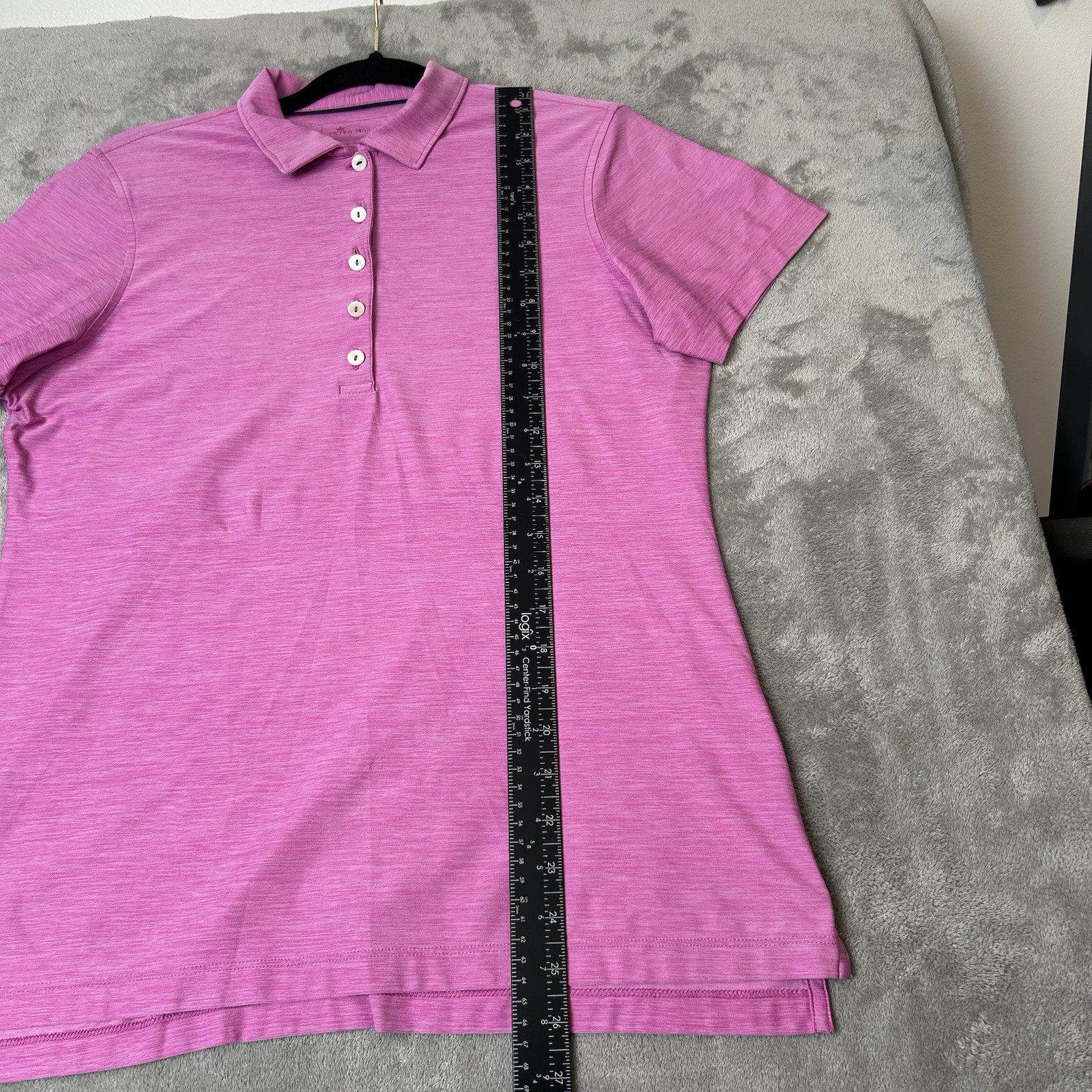 Peter Millar Shirt Womens Golf Polo Shirt Short Sleeves Pink UPF 50+ Size Medium
