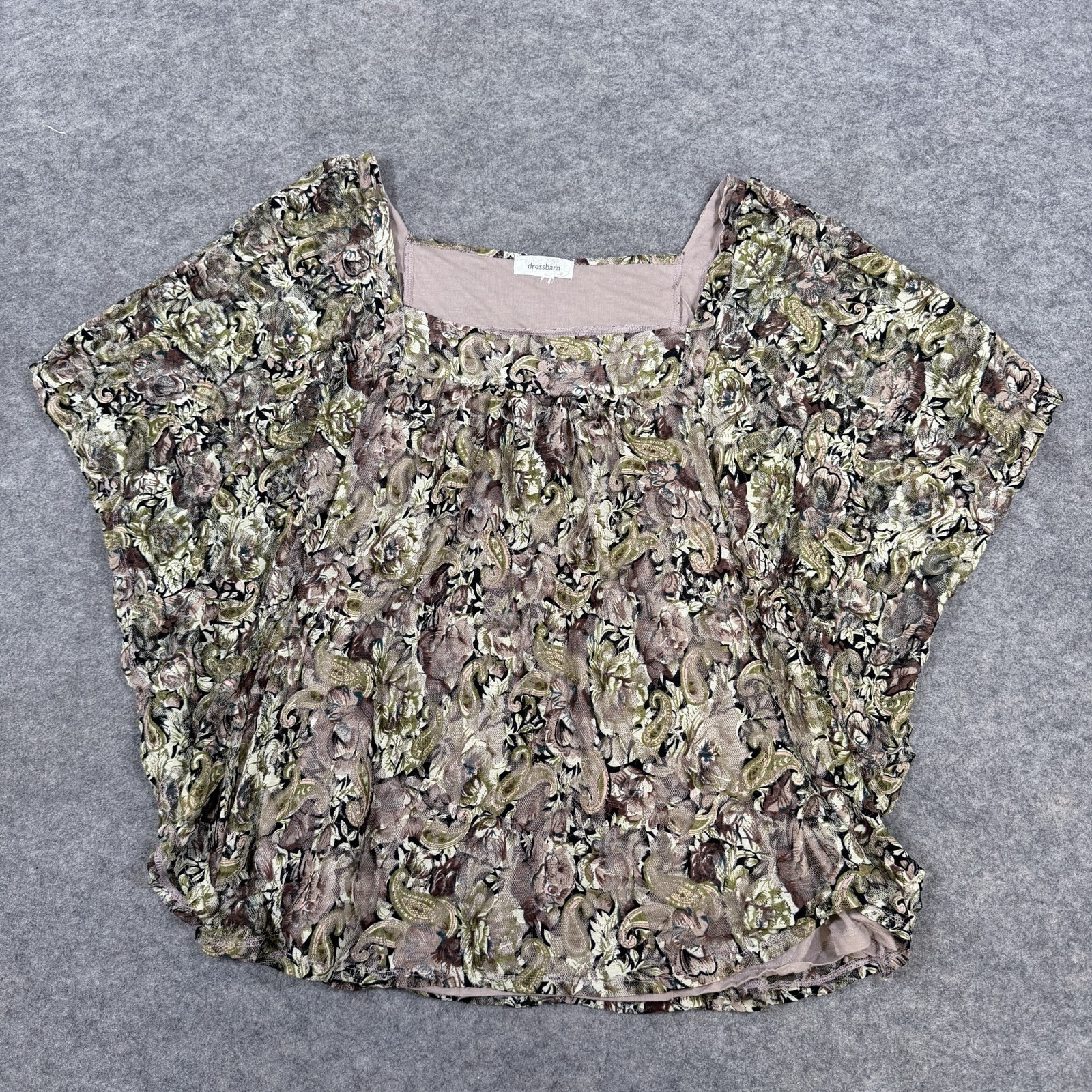 Dressbarn Casual Paisley Top Pullover Blouse Fits Women’s Size 14/16 Multicolors