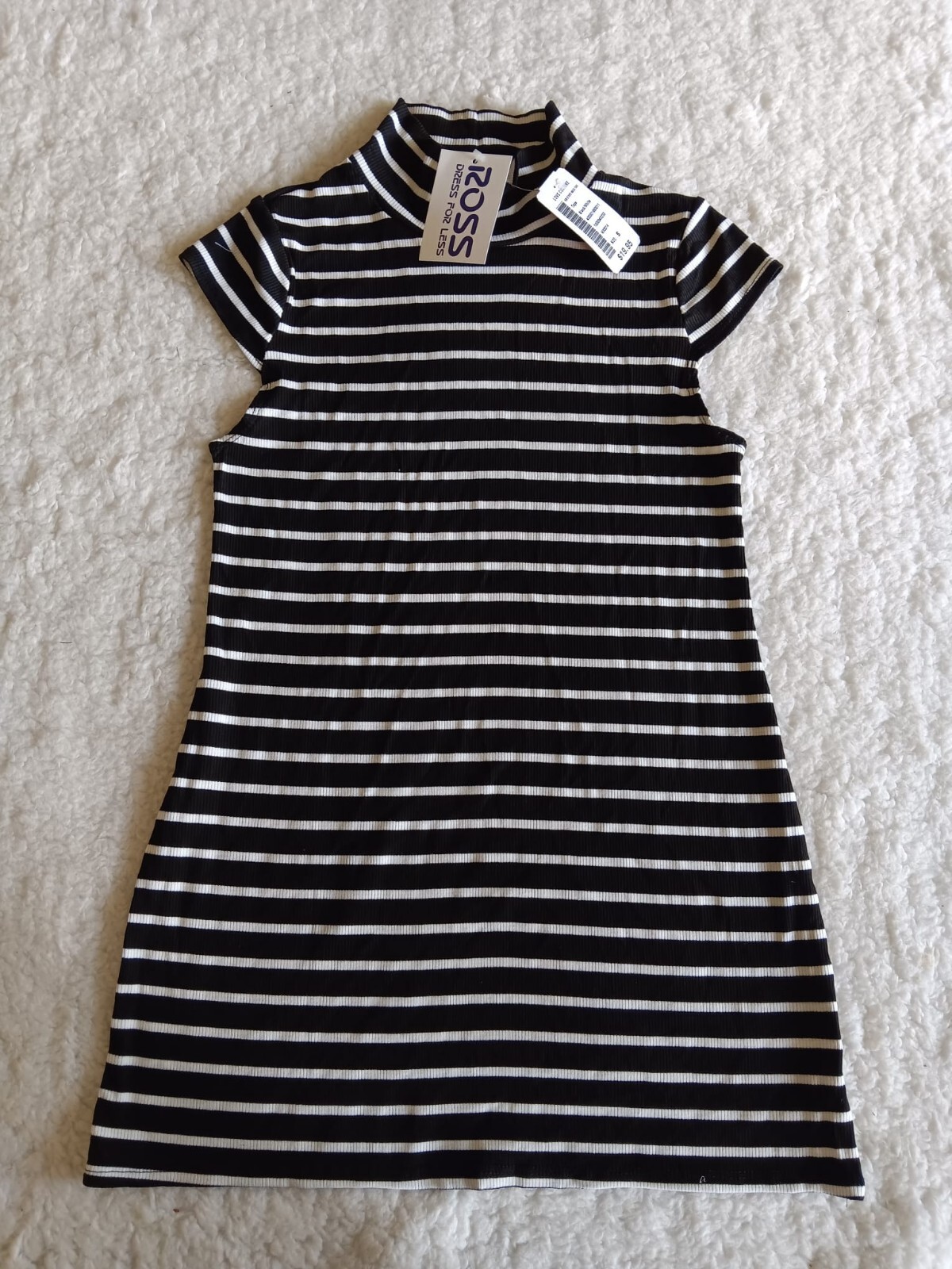 New Love Culture Black And White Striped Top Small NWT