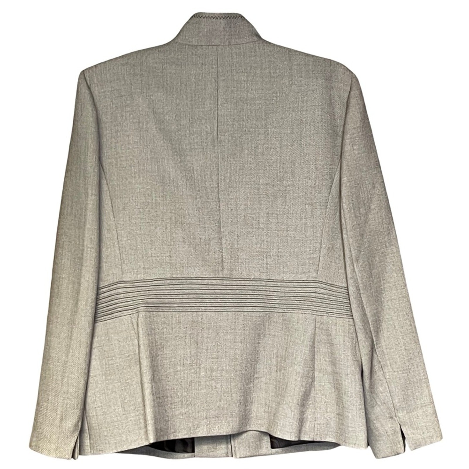 Studio 1 two piece suit zip blazer trouser tan lined size 14