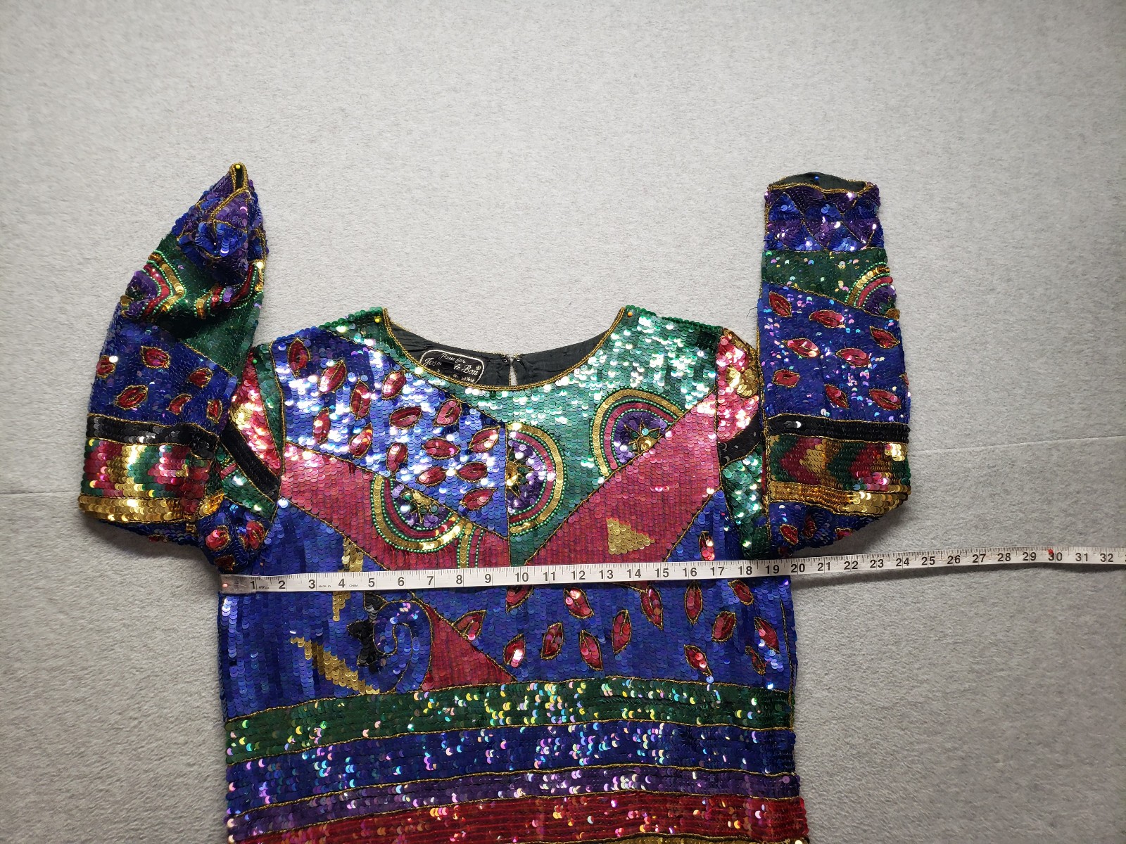 Jean For Joseph Le Bon Women Top M Multicolor Sequin Long Sleeve Pullover Casual