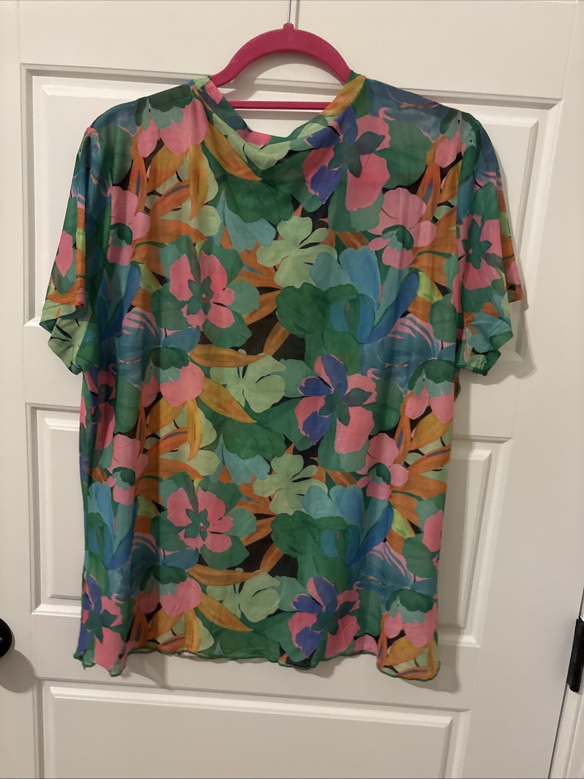 Davi & Dani Brand Sheer Fitted Top – 1X – Item 3044