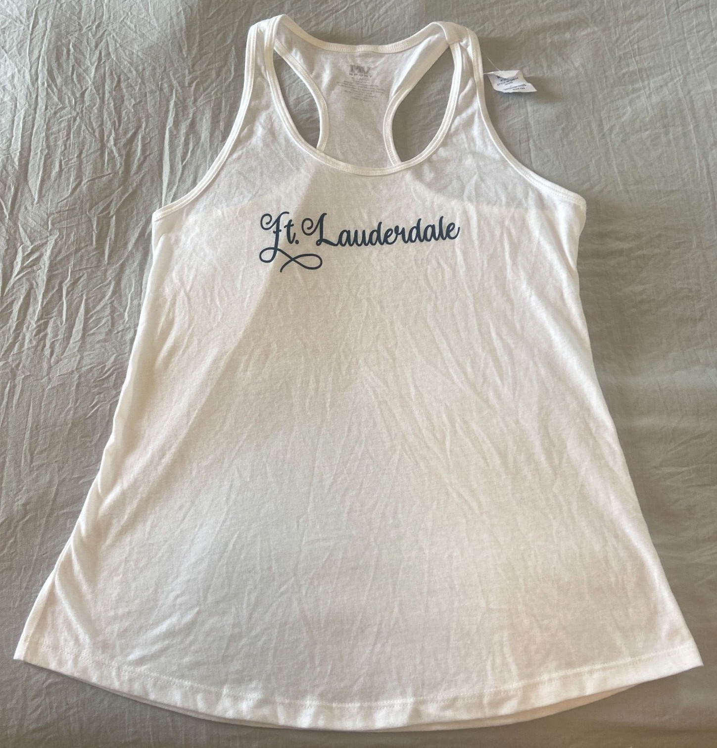 NWT MV Sport Women’s Ft. Lauderdale Sleeveless Muscle Tank Top White Size XL