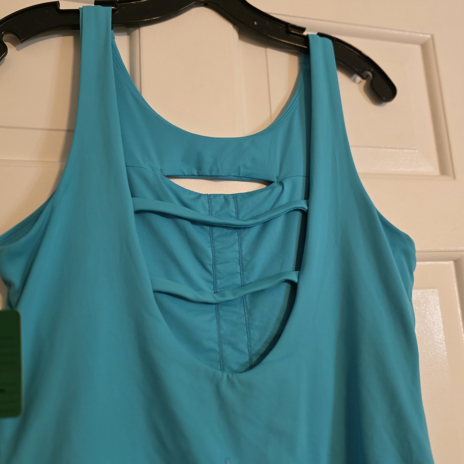 Large JoyLab Standard Fit Bodysuit Aqua Blue One Piece Activewear
