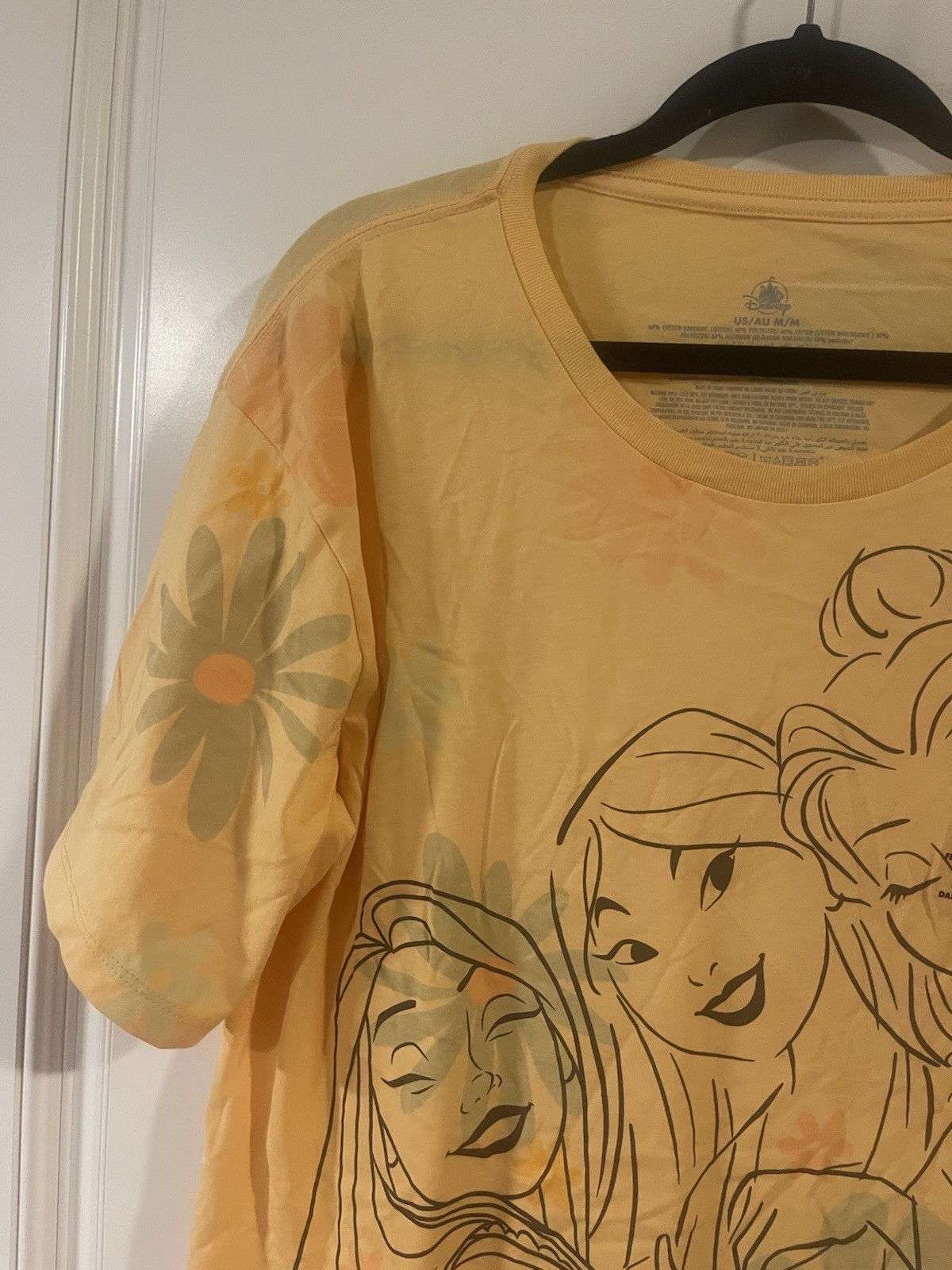 Disney Parks Princess Mulan Rapunzel Belle Parks NEW Yellow Shirt Women’s Size M