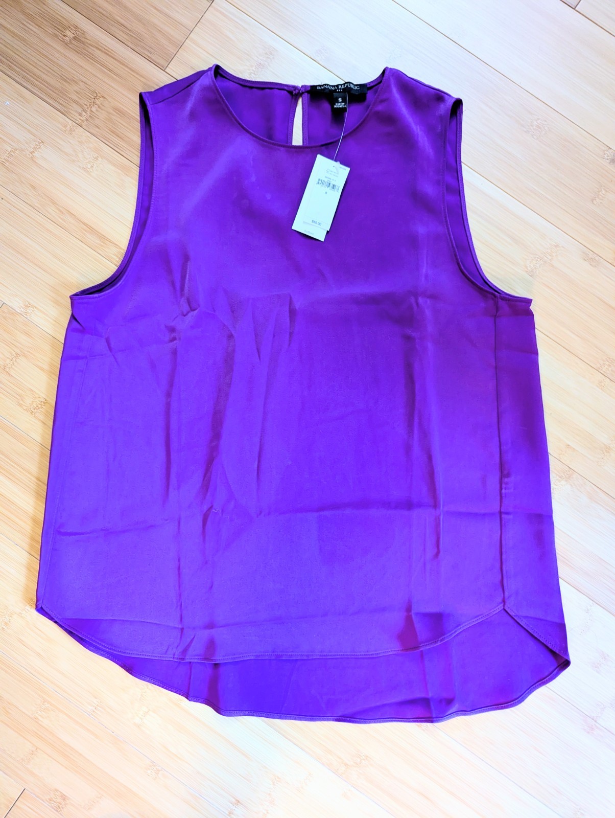 NWT Banana Republic Factory Silky Shell Tank Rich Purple Size S