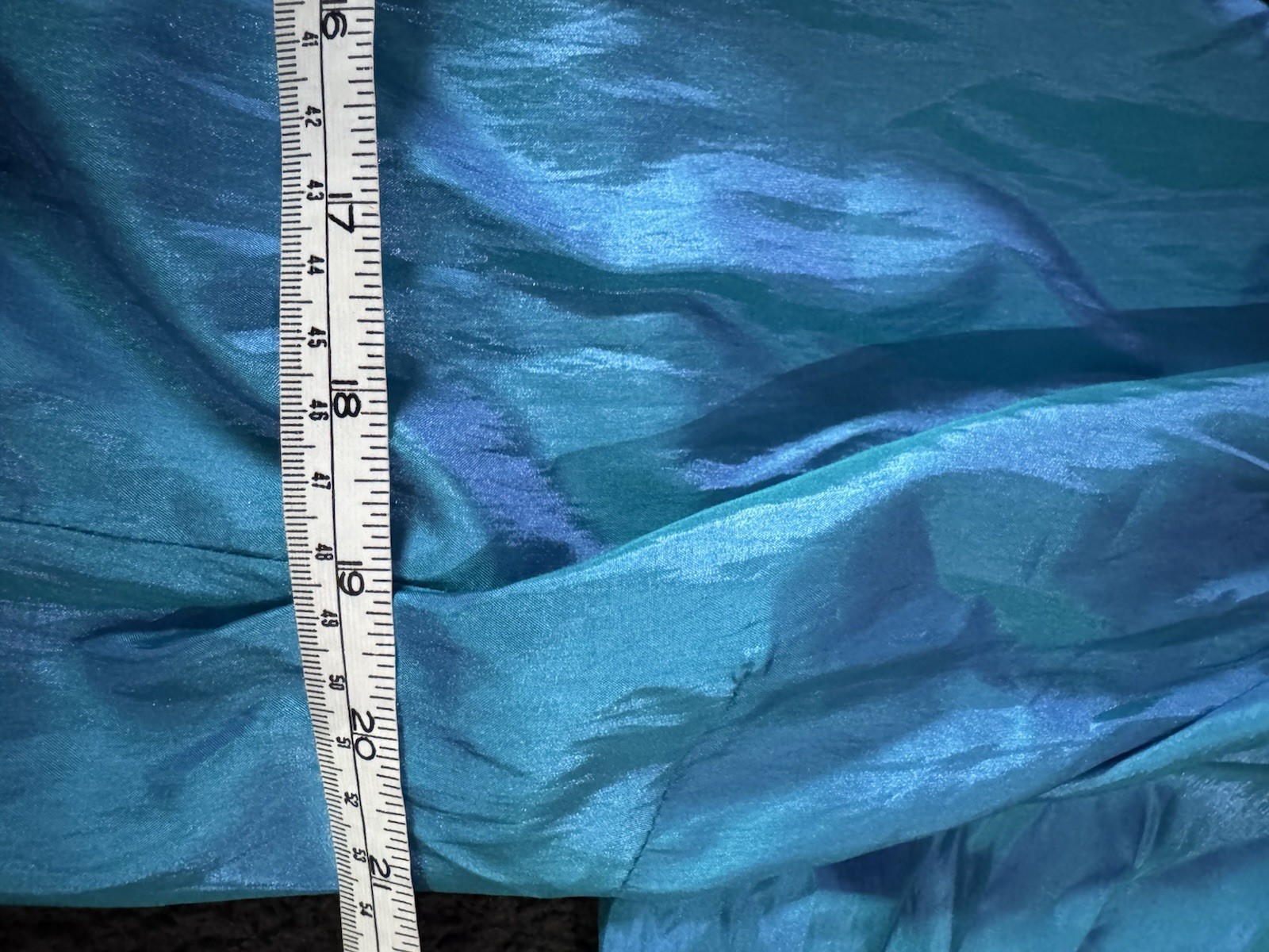 Ellen Tracy Blouse Size 16 Long Sleeve Teal Top Wrap Around
