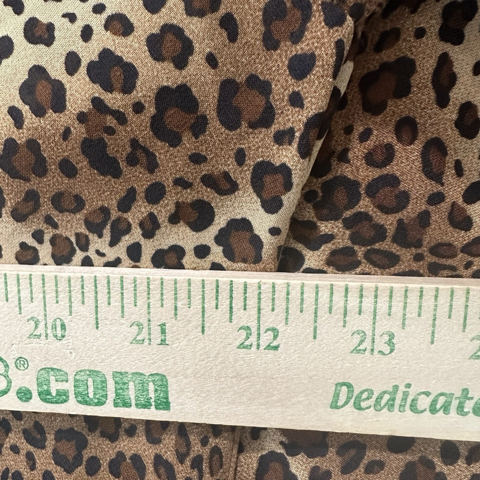 VTG Y2K 90s Leopard Print Sheer Top Sz 2X Bell Sleeve Tie Neck Mob Wife