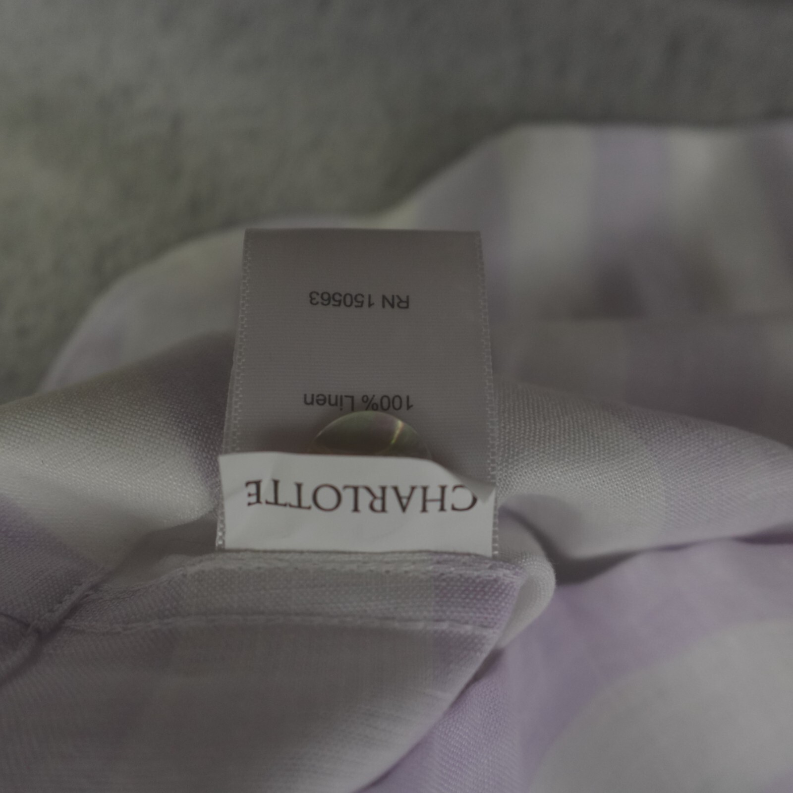Hinson Wu Linen Tunic Top Womens XS Purple White Striped Charlotte Popover New