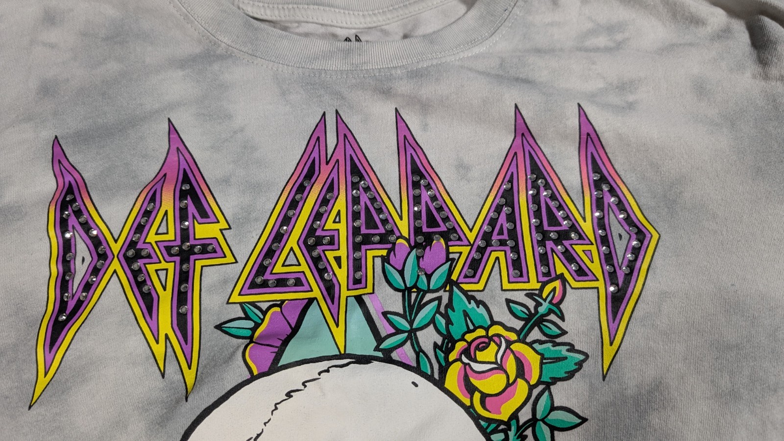 Def Leppard Hysteria Tour 1987-1988 T-Shirt 2XL Band Music Rhinestones Womens