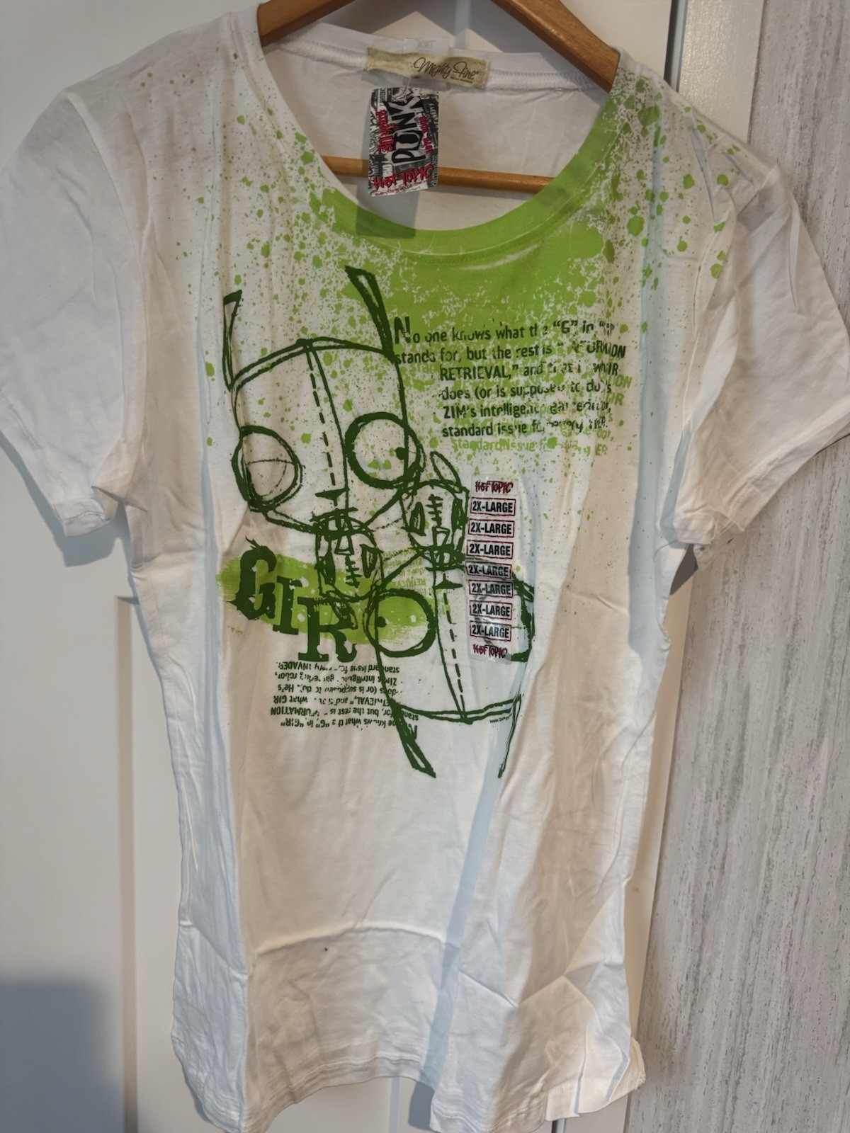 New With Tags Rare VTG 2006 Invader Zim Shirt Mighty Fine Hot Topic Size XL