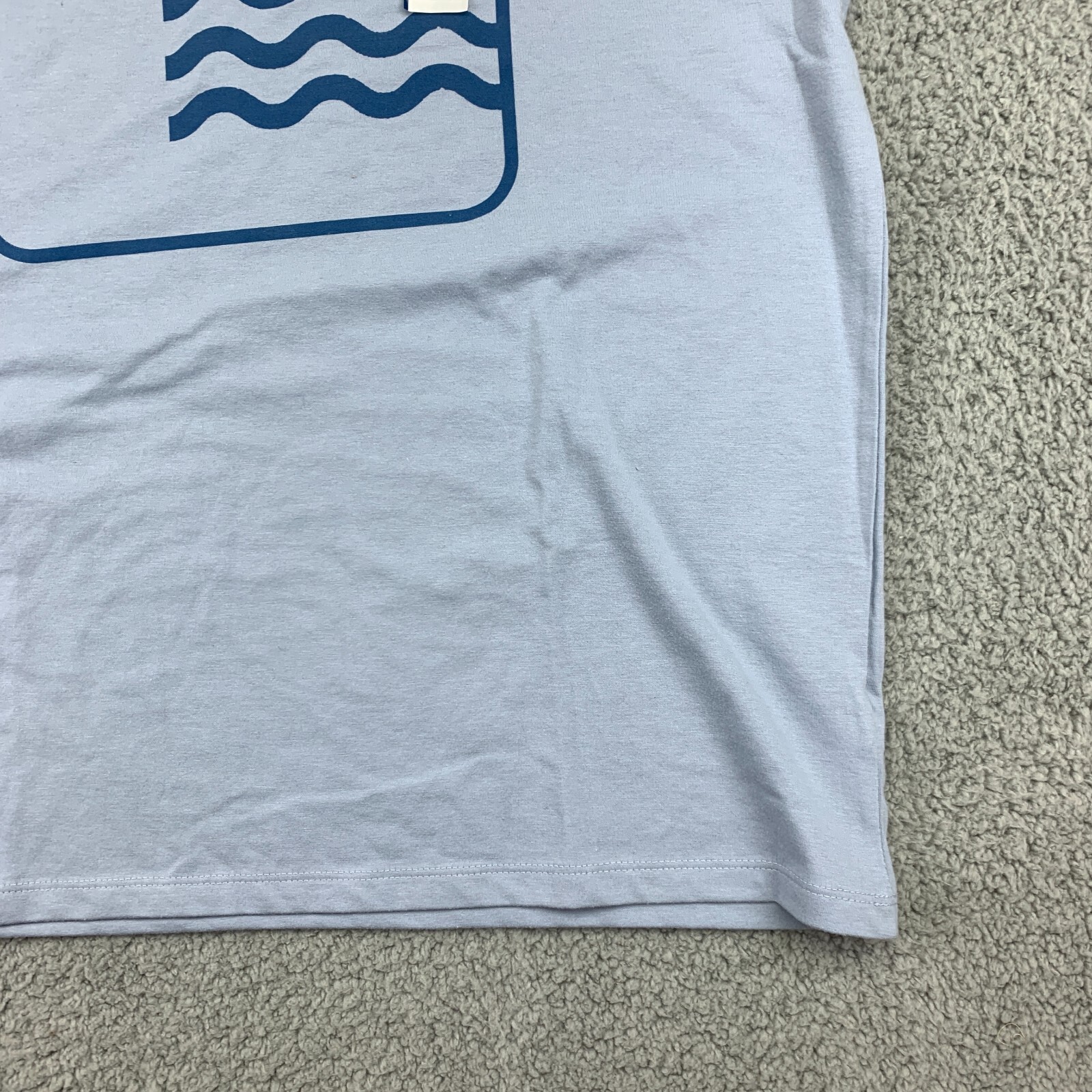 NEW Goodfellow T-Shirt Women’s Large Blue Short Sleeve Water Sun Print Crew Neck