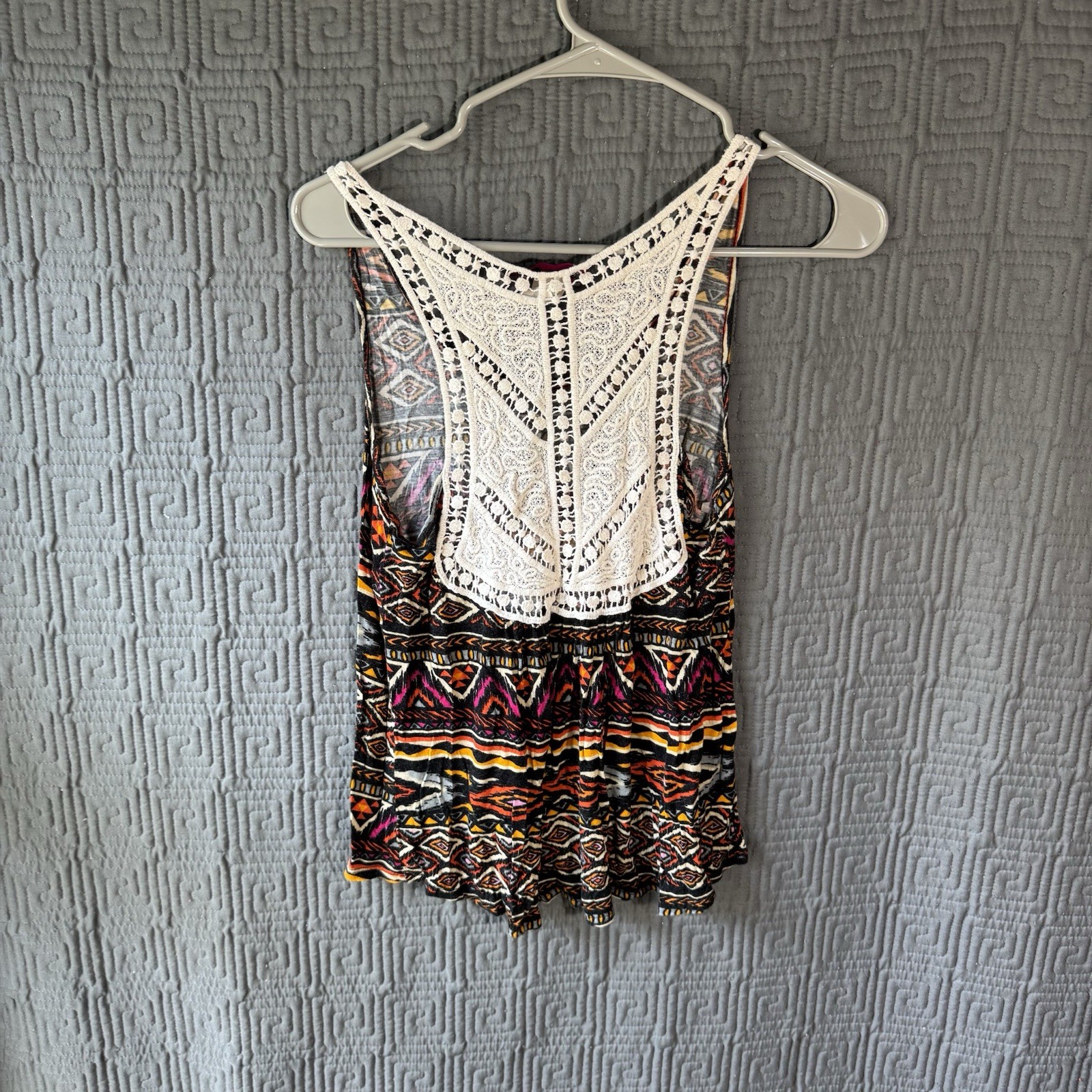 Annabelle Blouse Women’s Medium Vintage Aztec Print Multicolor Tank Knit