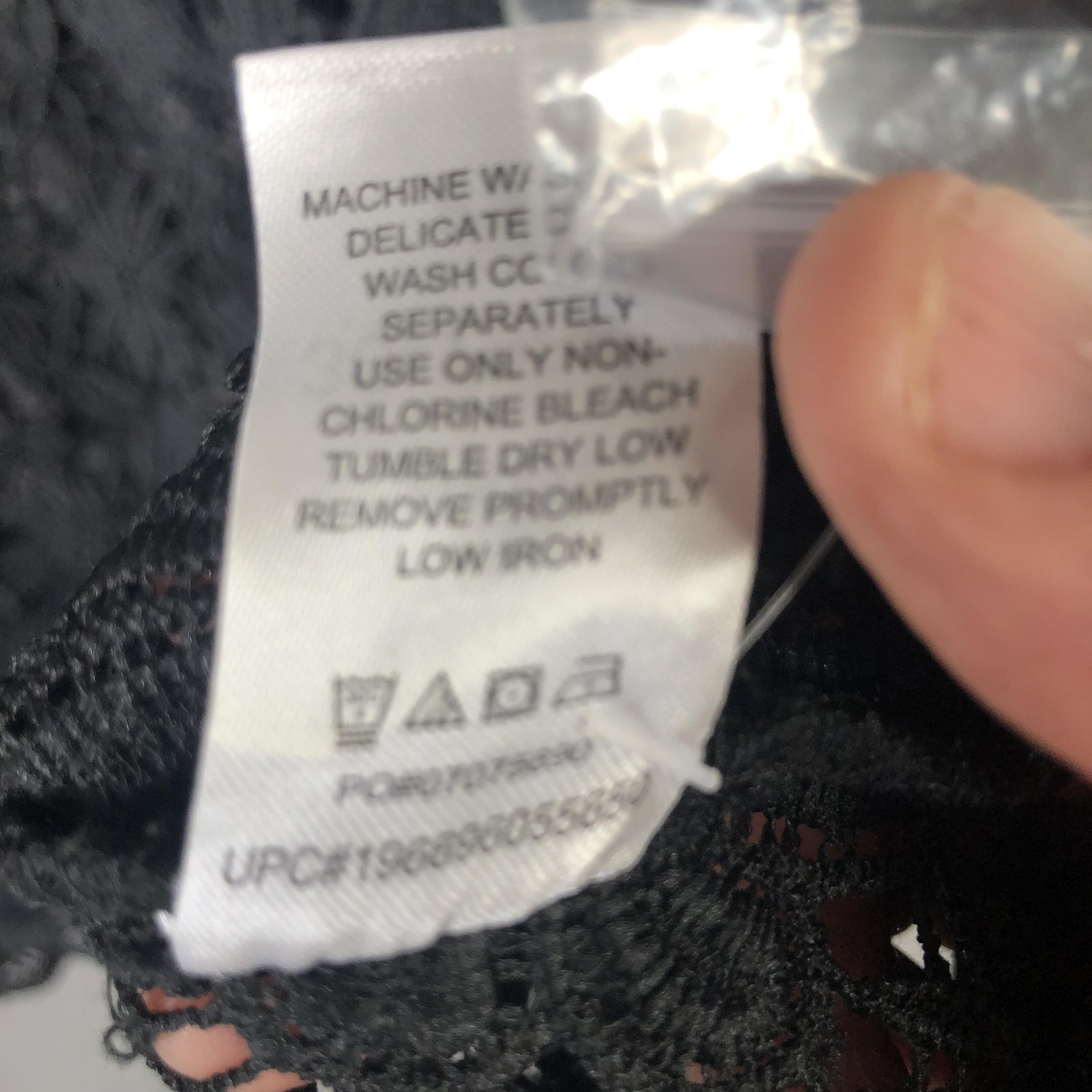 June + Vie Tunic Blouse Womens 32W Plus Black Crochet Lace Sheer Party Boho