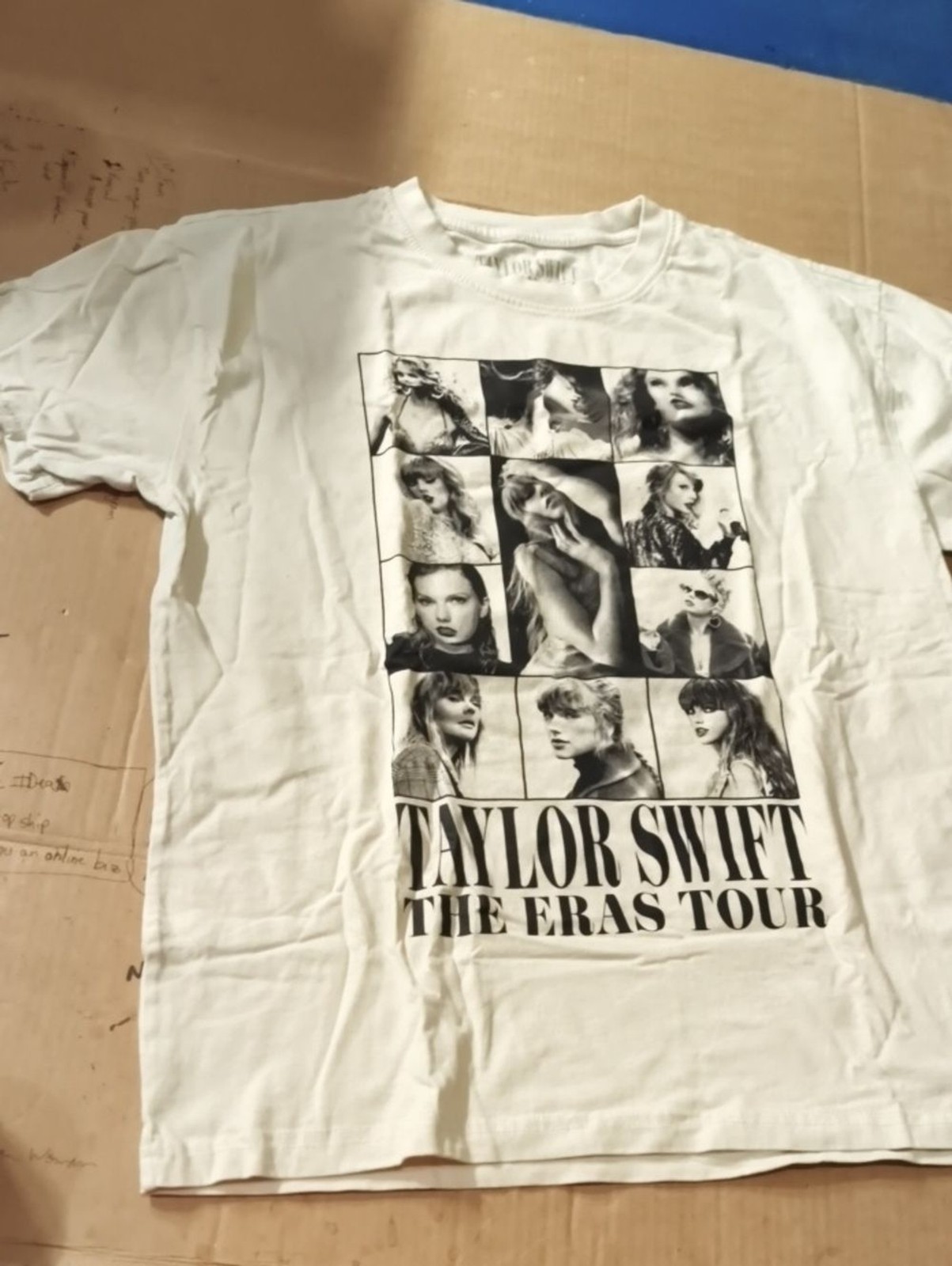 Taylor Swift White The Eras Tour Photo-Collage Graphic Tee