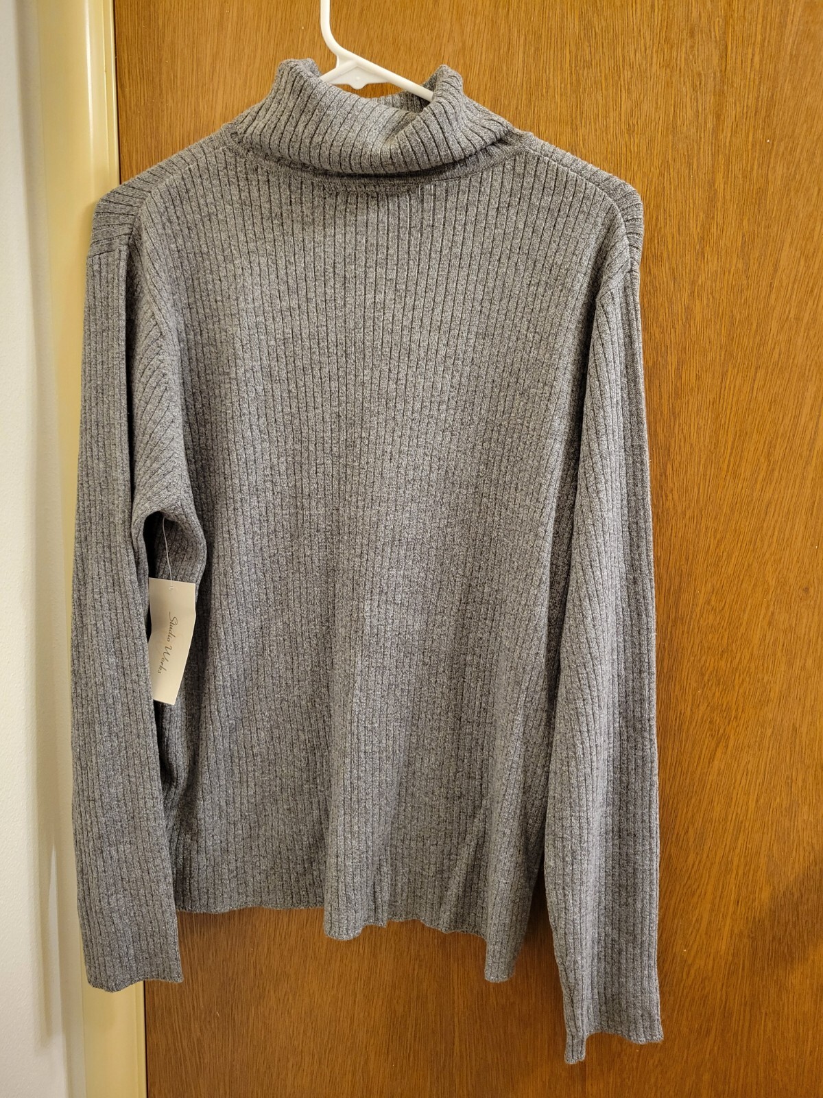 Studio Works Womens Large Ribbed Blouse Or Lightweight Sweater Brand New Top Nwt