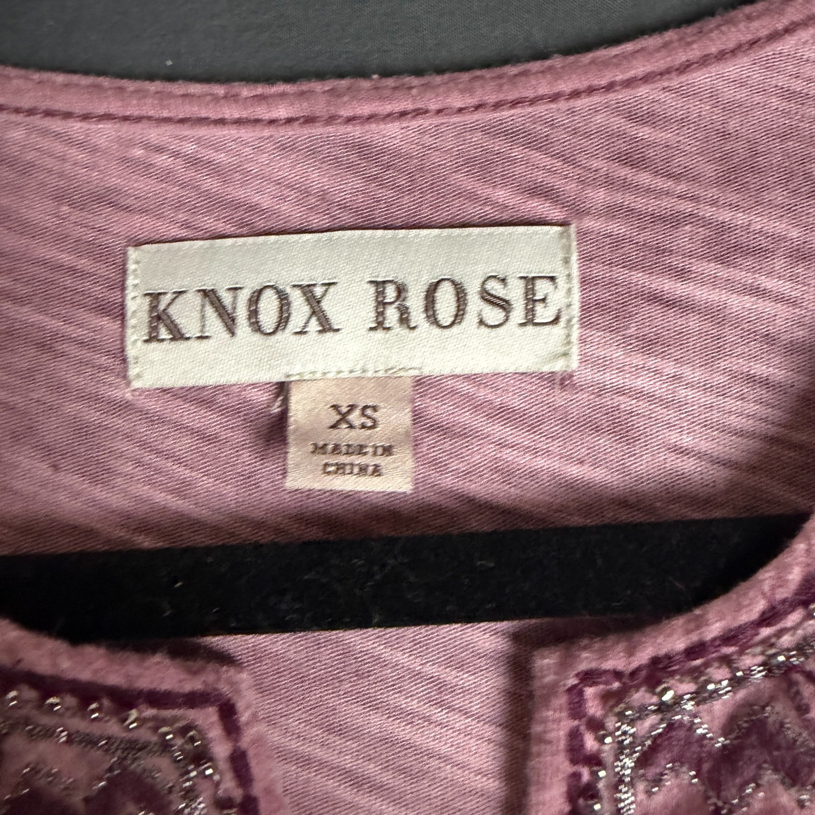 Knox Rose Size Xs Baby Doll Top Pink Embroidered Short Sleeve Blouse Boho Flowy