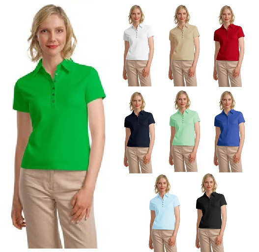 Port Authority Women’s Superior Pima Soft Cotton Golf Polo Shirts NEW L449