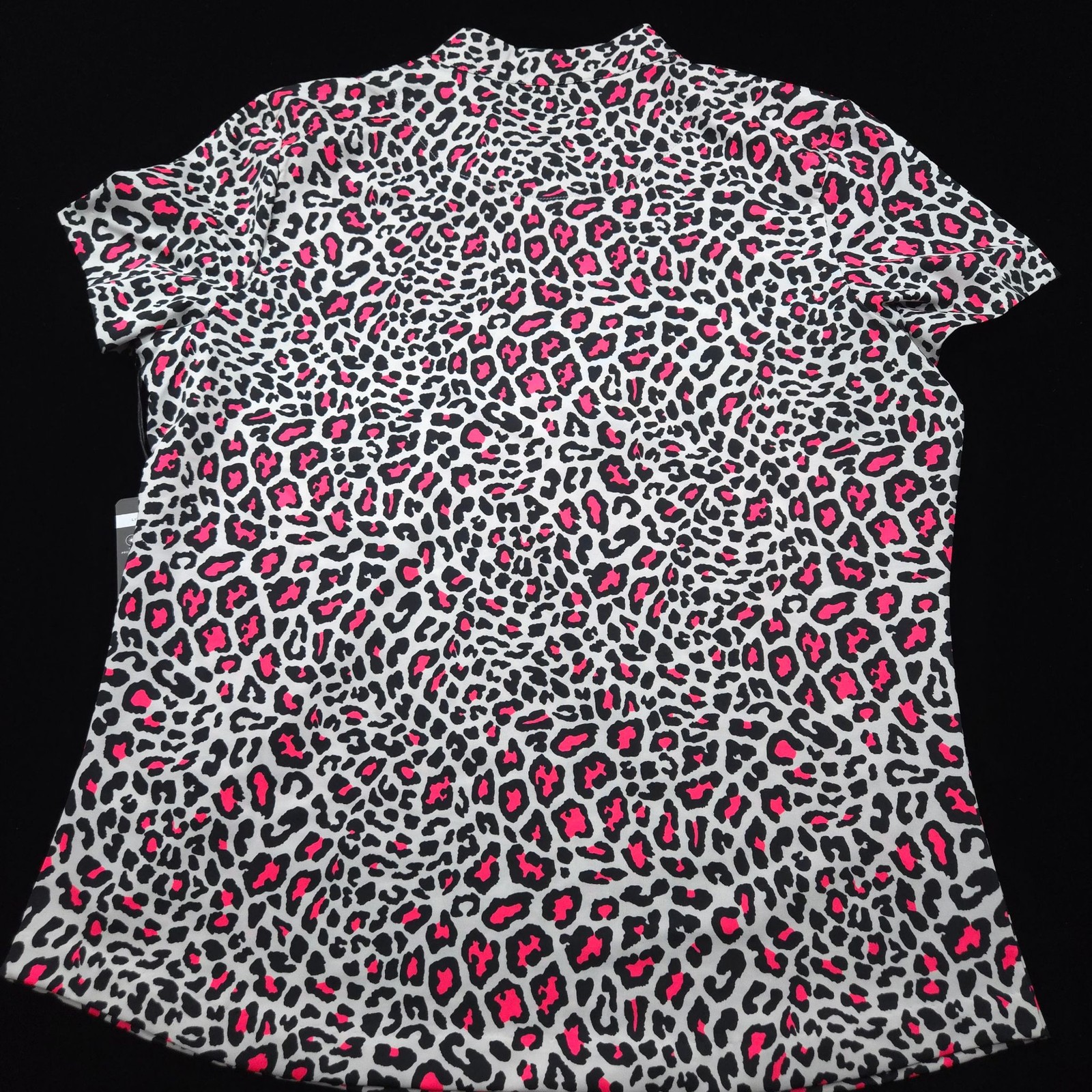 Tail Womens L Cheetah Pink White Black PERFORMANCE Shirt Golf Pickleball Tennis