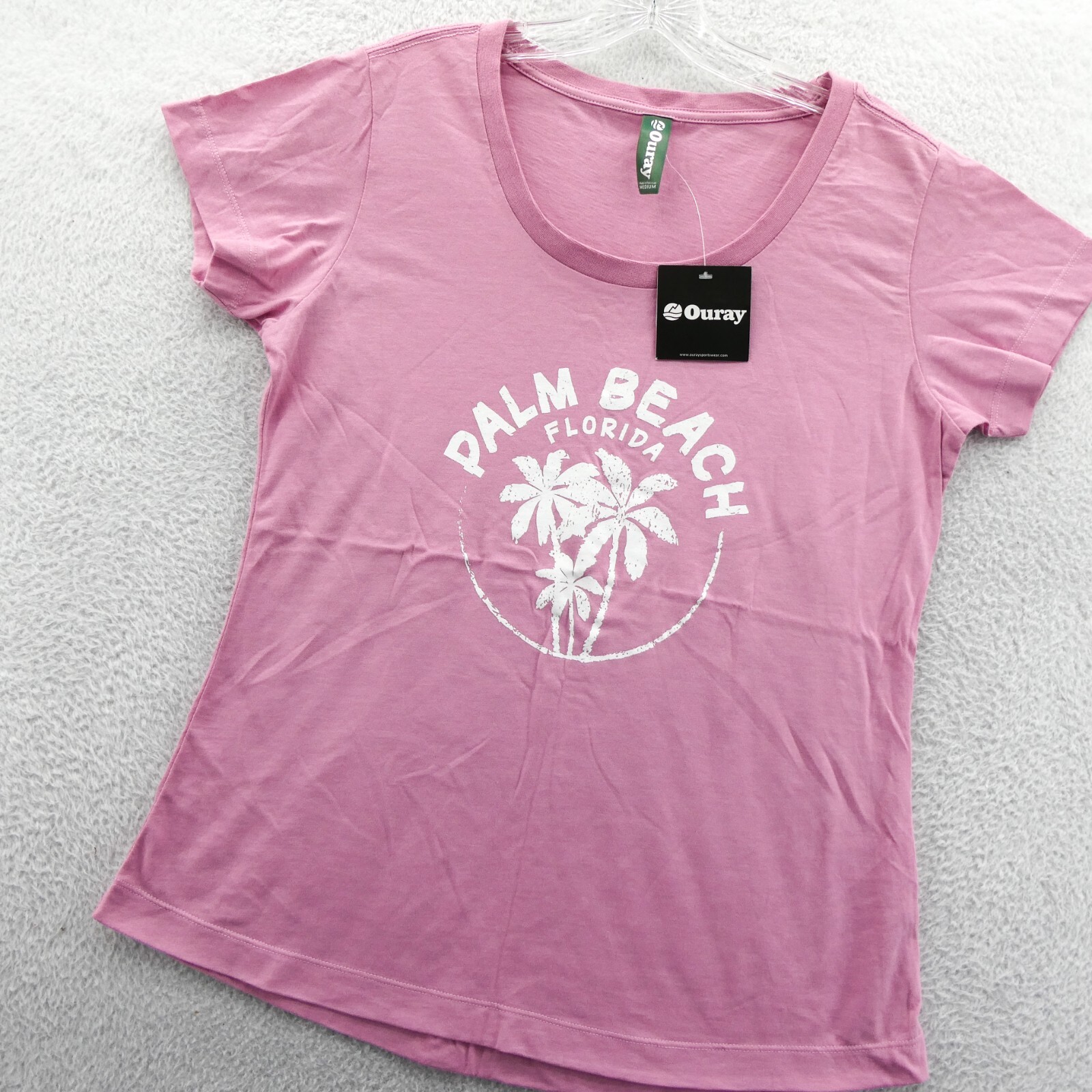 Palm Beach Shirt Womens Medium Pink Florida Nature Travel Fish Sea Ocean Fishing