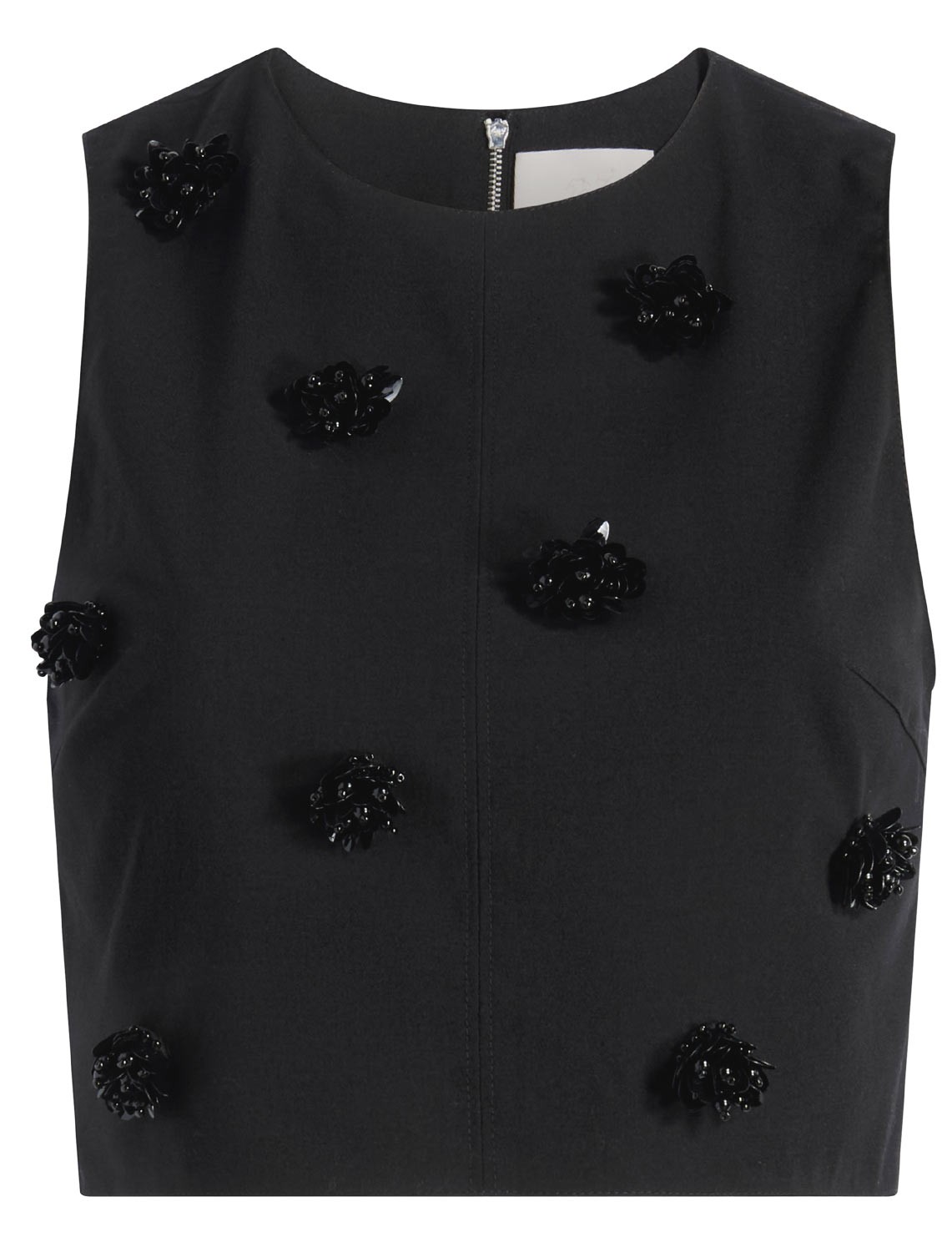 Cinq a Sept Womens Sequin Dot Abbie Top X-Large Black/Black – NWT $295