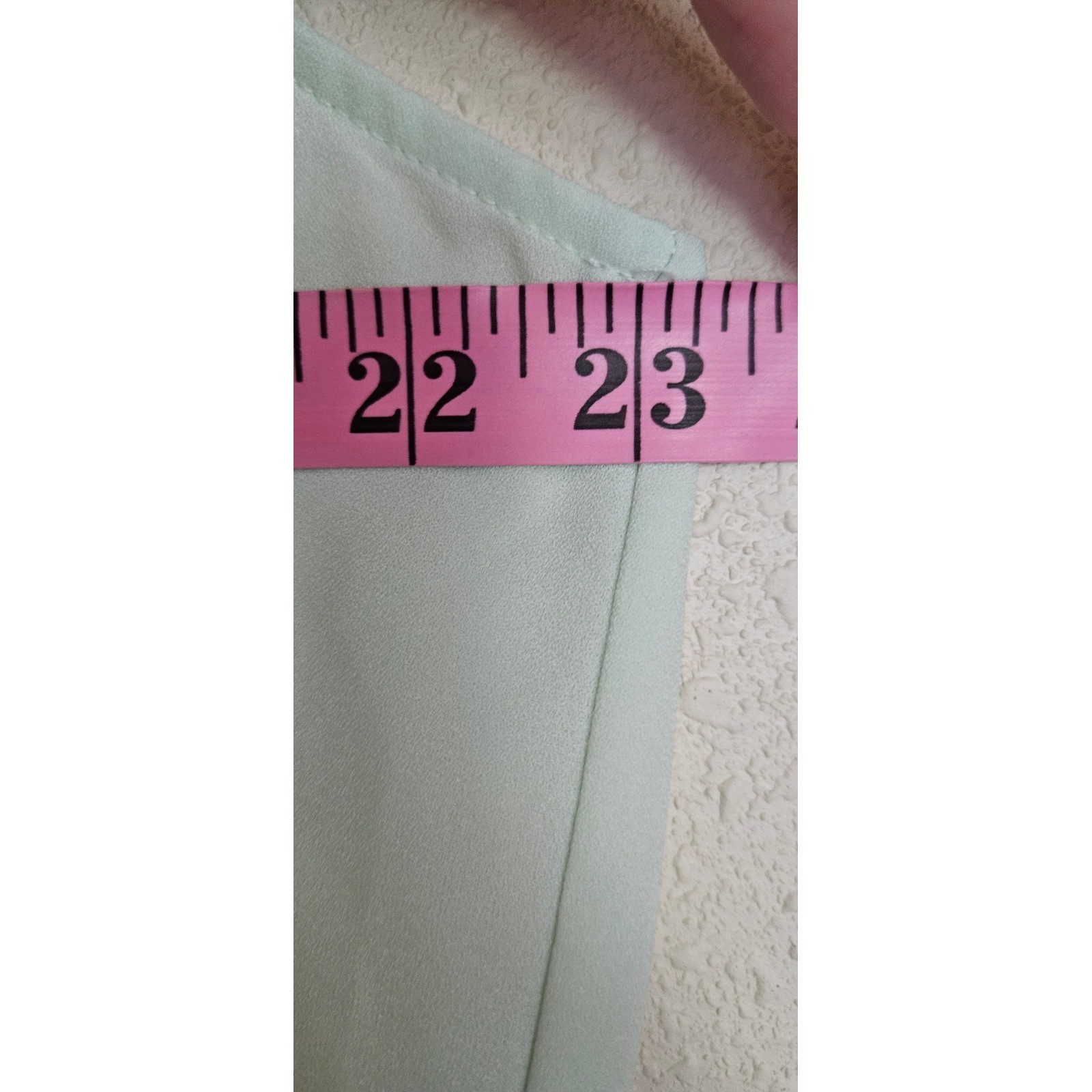 Alex Marie Women Cool Water Mint Green Sleeveless V-Neck Blouse Size L NWT