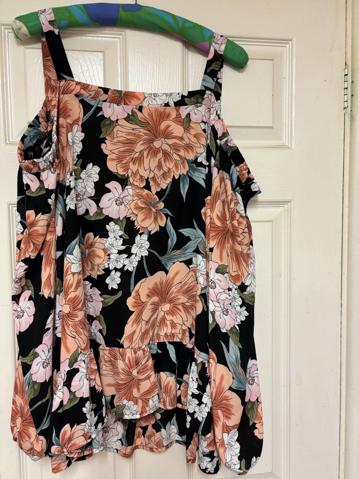 Anthology Multi Colour Floral Dress Cold Shoulder Top Size 30 Spring Summer