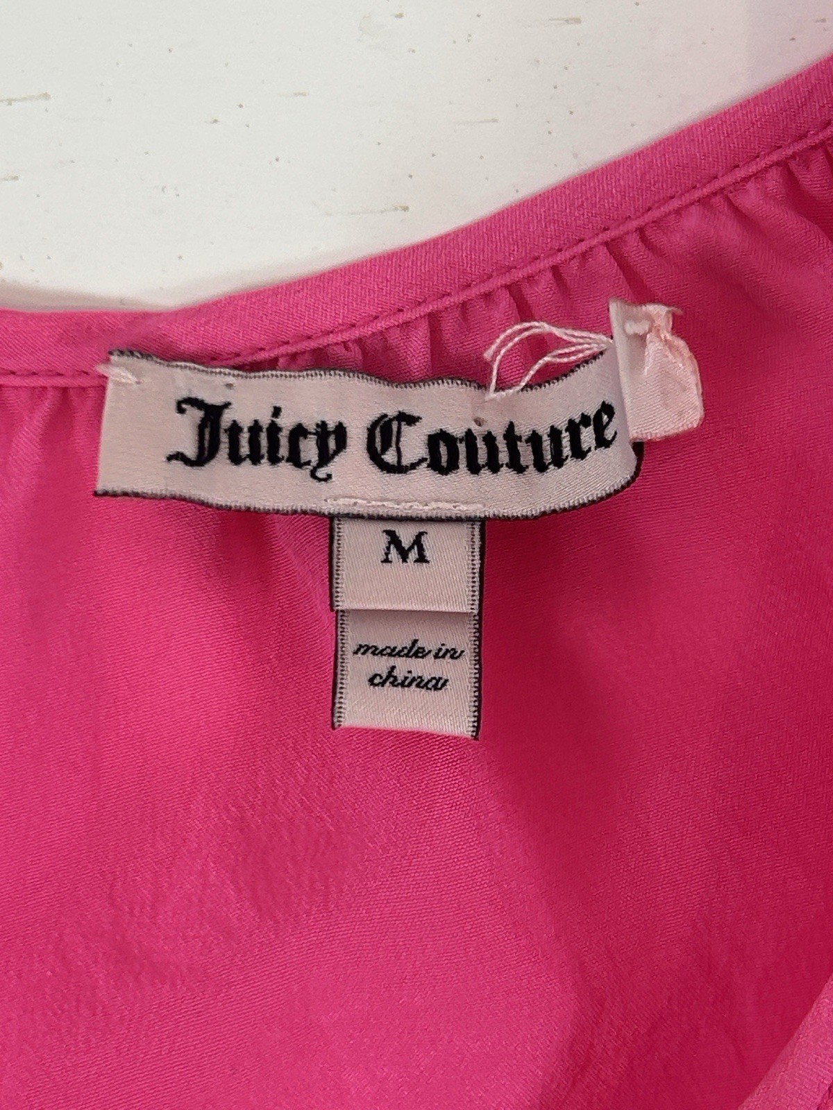 Juicy Couture Hot Pink 100% Silk Cami M Y2K Fairy Romantic Coquette Tank Top