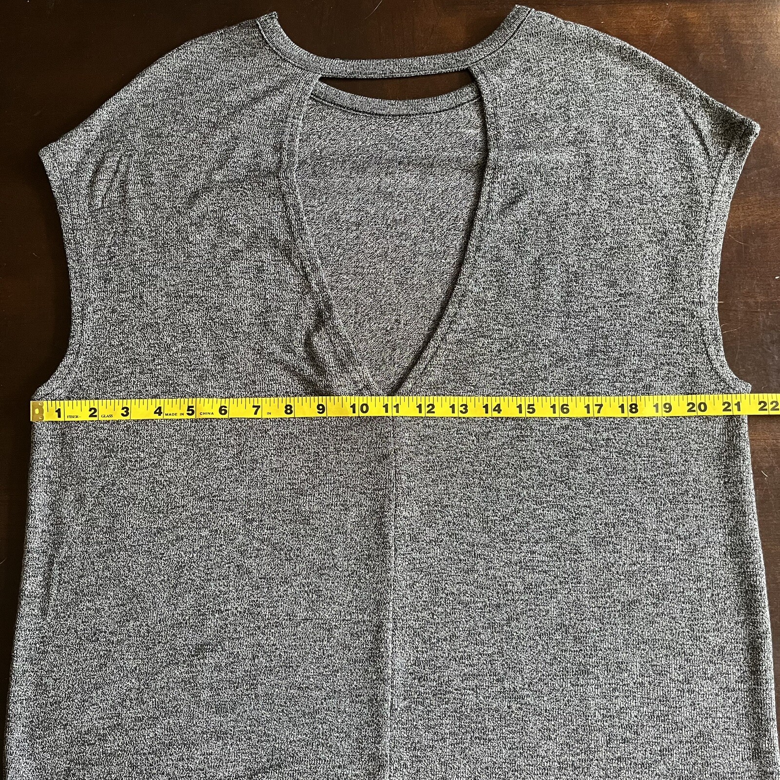 Fab’rik Grey Drop Shoulder Top, Size M, NWT