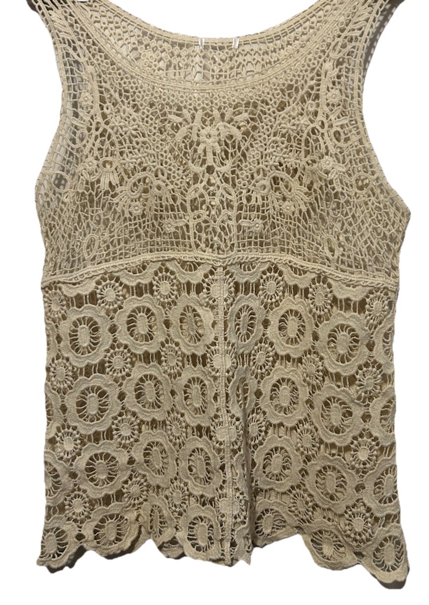Crocheted Top S/M Cute Crochet Hippie Coachella Boho Festival FairyCore Babydoll