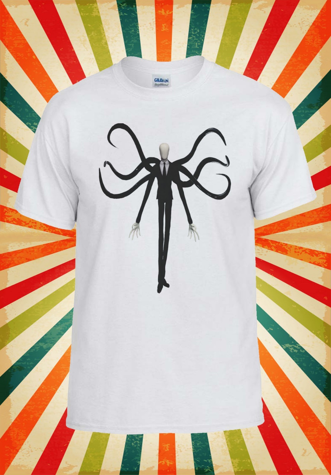 Slenderman Anime Manga Cartoon Cool Men Women Vest Tank Top Unisex T Shirt 154E