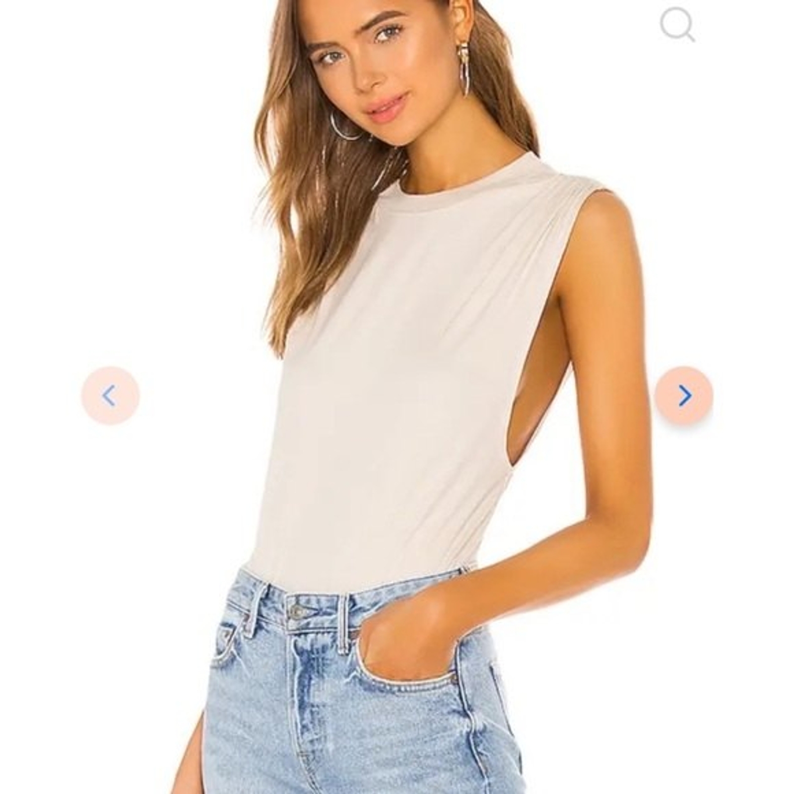 GRLFRND | Taupe Dillon Bodysuit In Beige | M