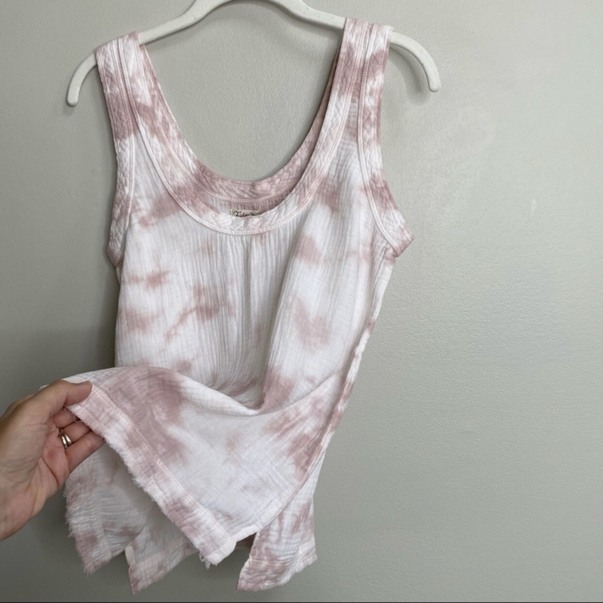 NWT Faherty Brand Ventura Tie Dye Dream Cotton Gauze Topanga Tank Top